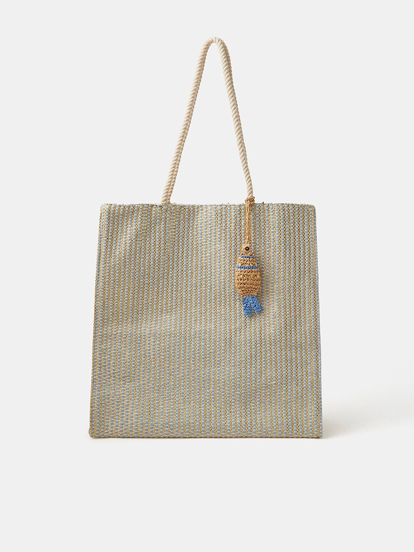 Accessorize Metallic Shopper - Blue