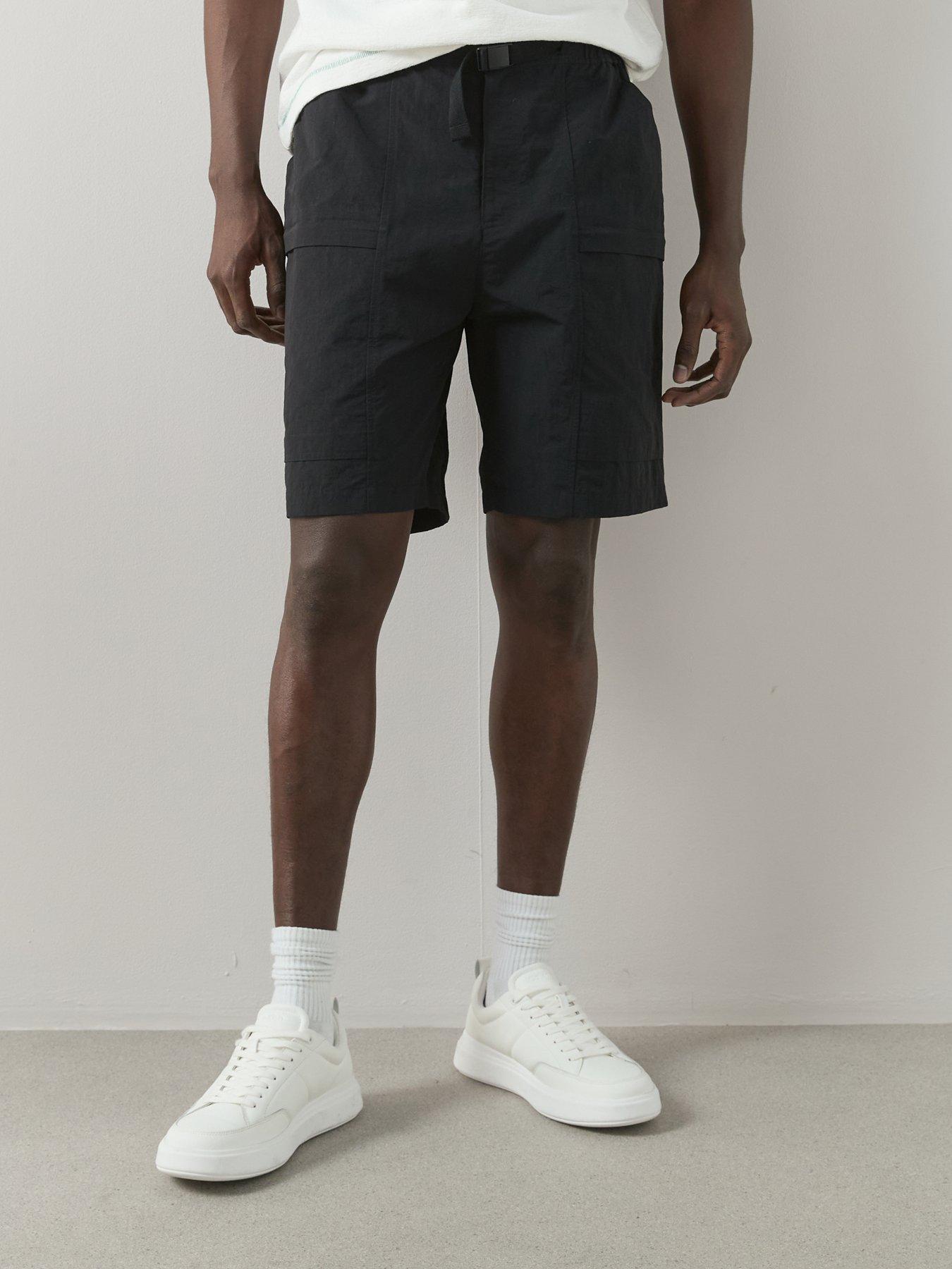 The Very Collection Tech Double Pocket Cargo Shorts - Black | Very