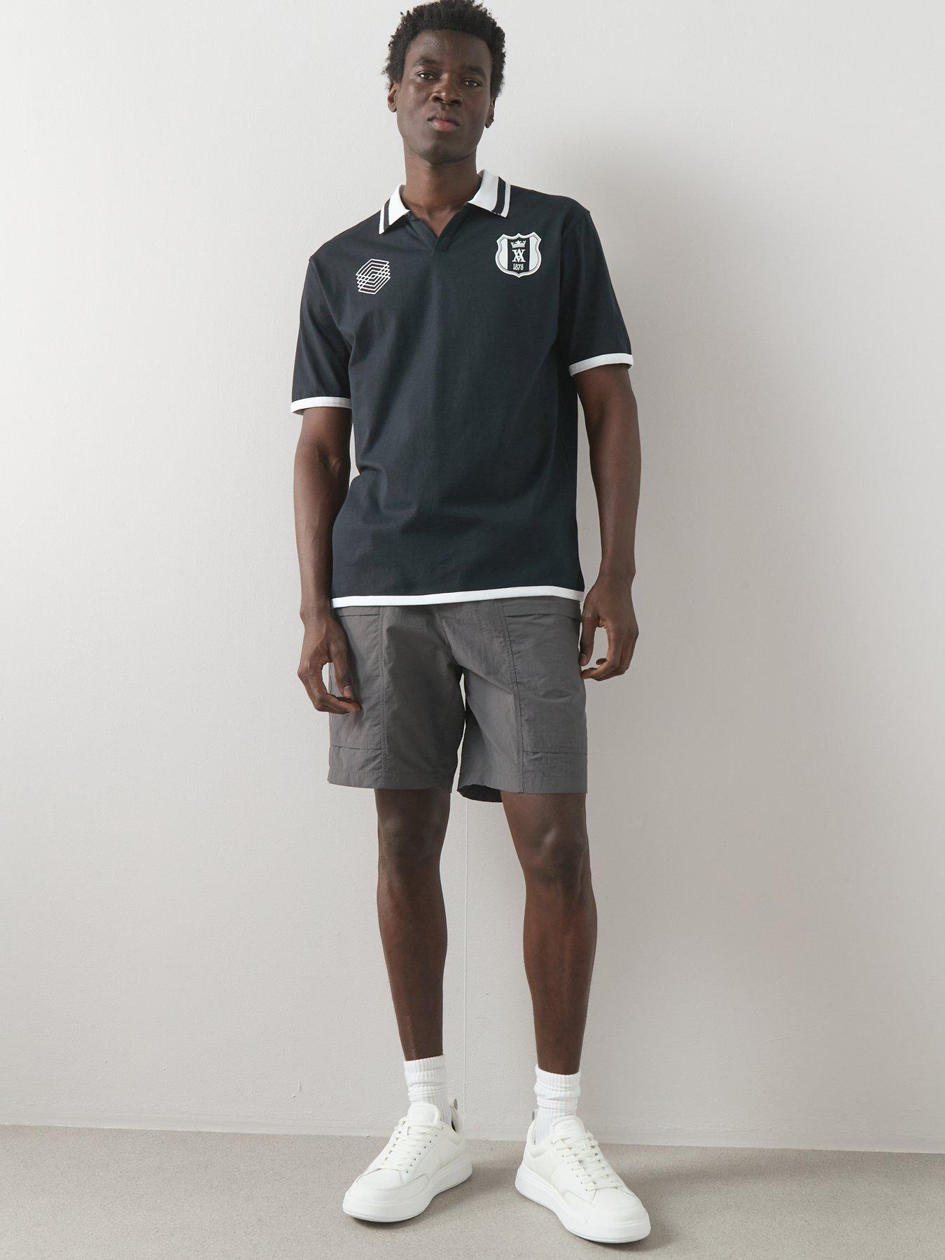Image 3 of 6 of The Very Collection Tech Double Pocket Cargo Shorts - Grey