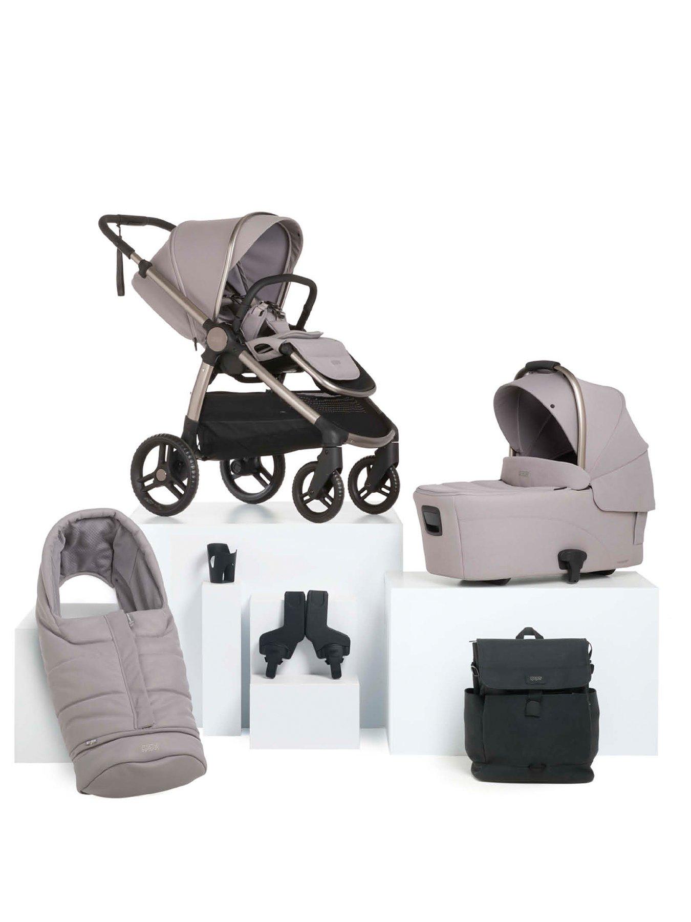Mamas & Papas Essential Kit - Ocarro² Moonstone Grey (Inc Pushchair, Carrycot, Adaptors, Cupholder, Bag, Footmuff)
