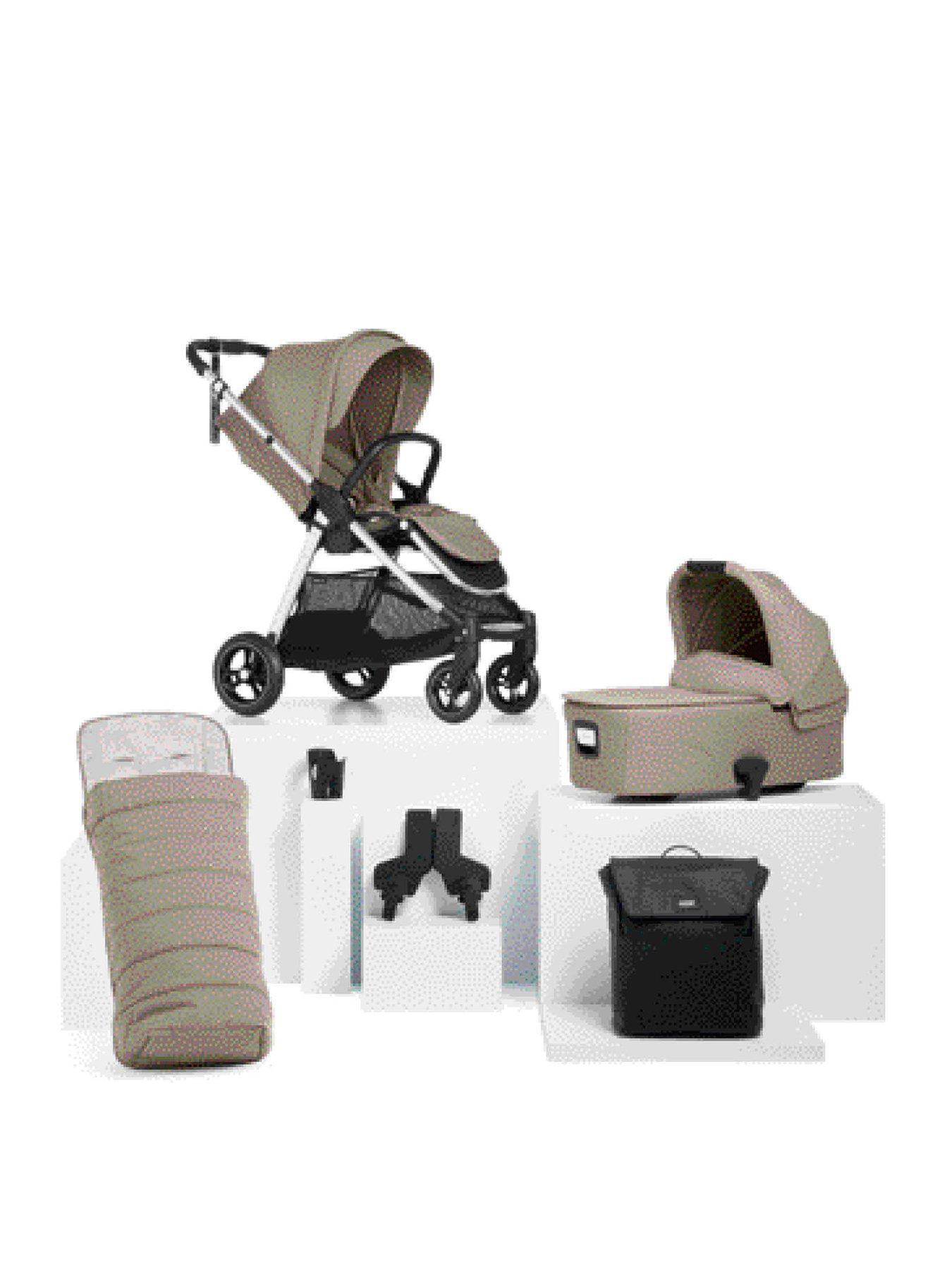 Mamas & Papas Essential Kit - Flip XT3 Sage Grey (Inc Pushchair, Carrycot, Adaptors, Cupholder, Bag, Footmuff)