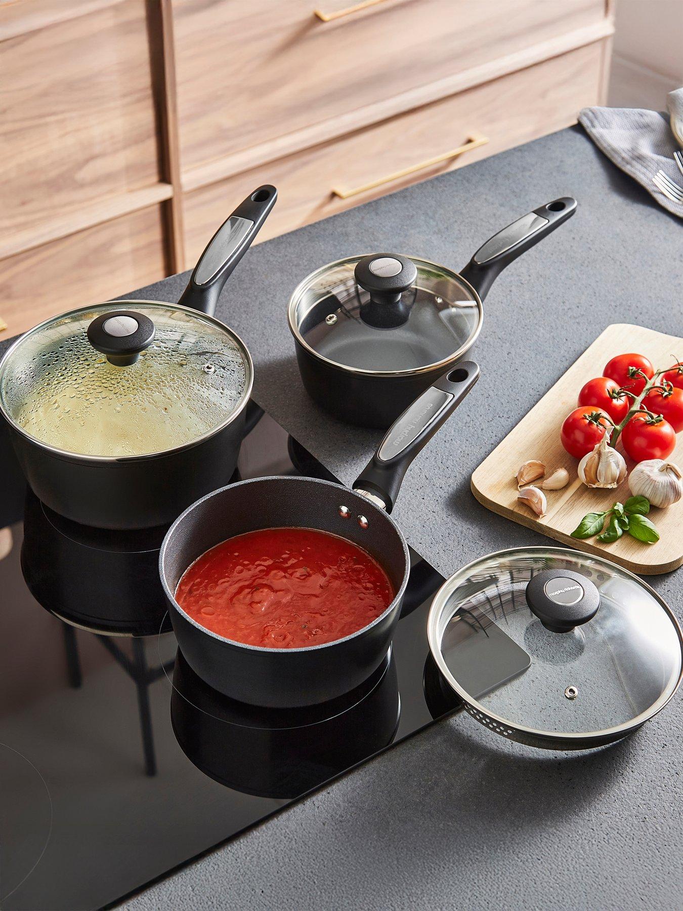 Image 3 of 7 of Morphy Richards 3pc Forged Aluminium Pan Set Graphite
