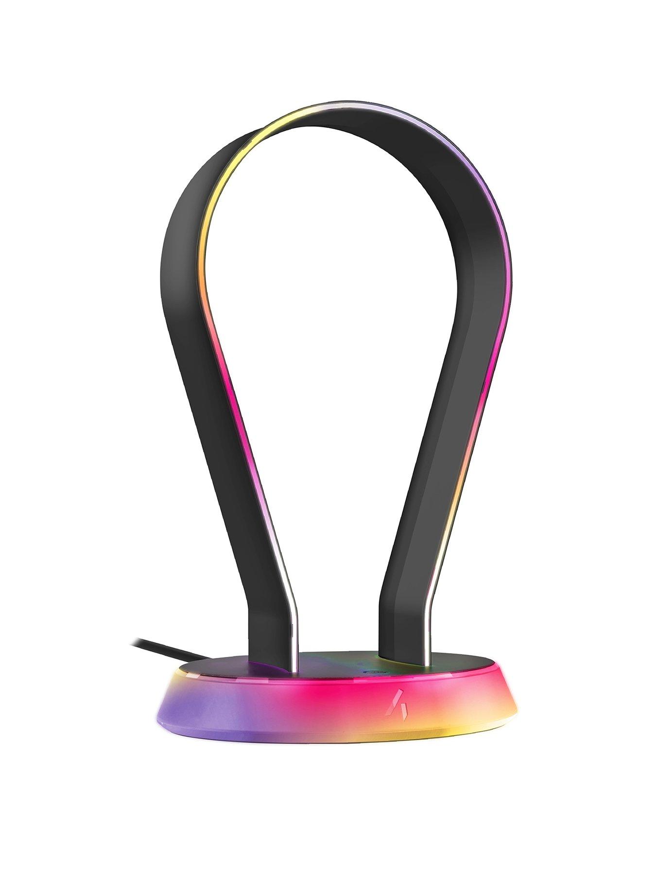 Stealth Light Up Charging Headset Stand - Glow Black