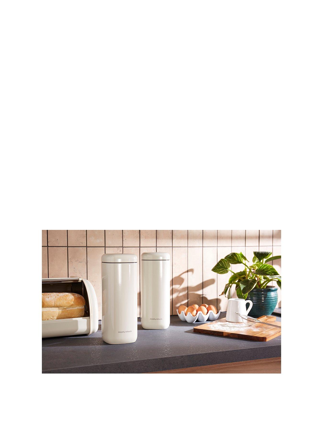 Morphy Richards Set 2 Large Storage Canister Cream