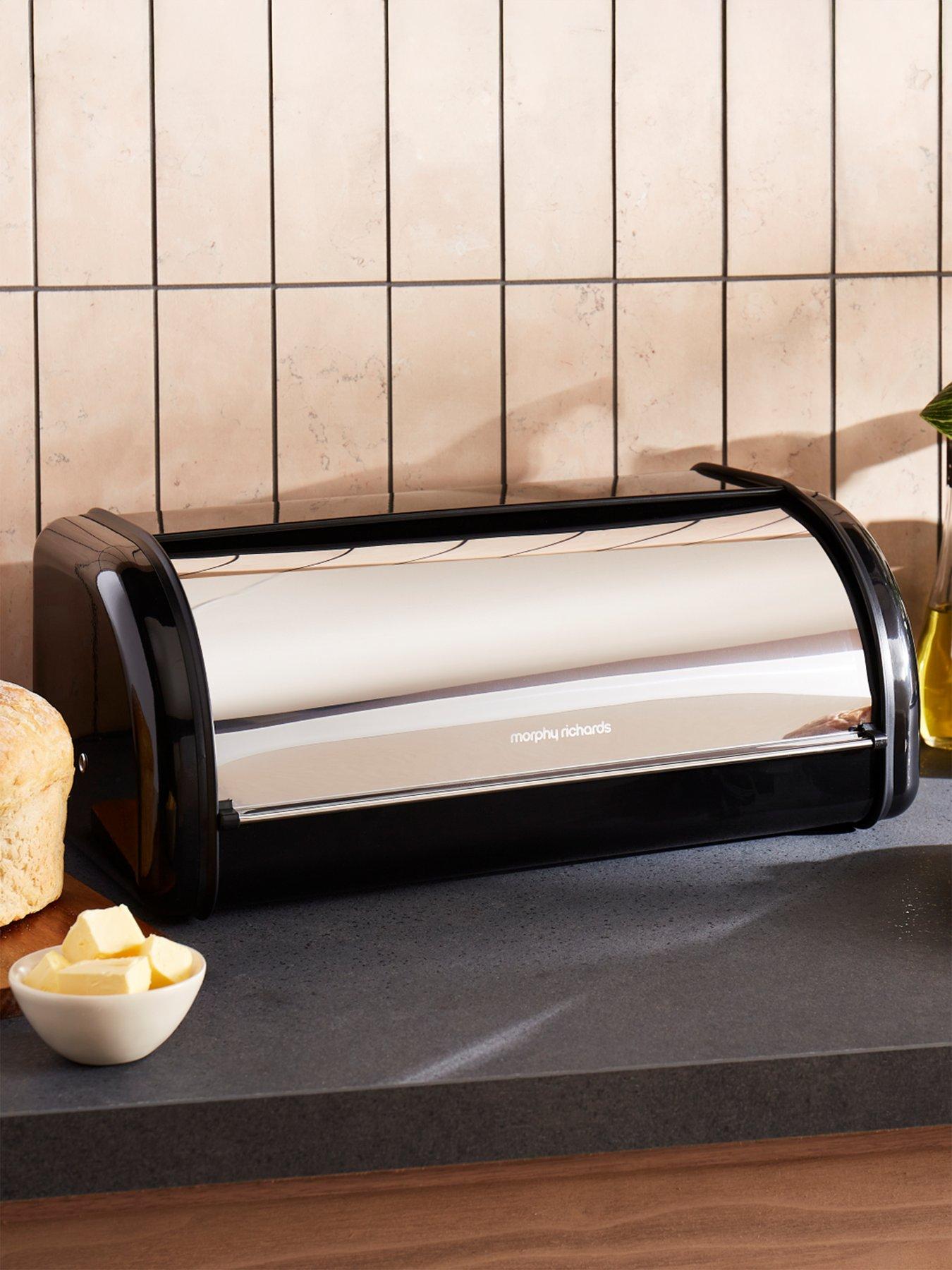 Morphy Richards Equip Roll Front Bread Bin Black