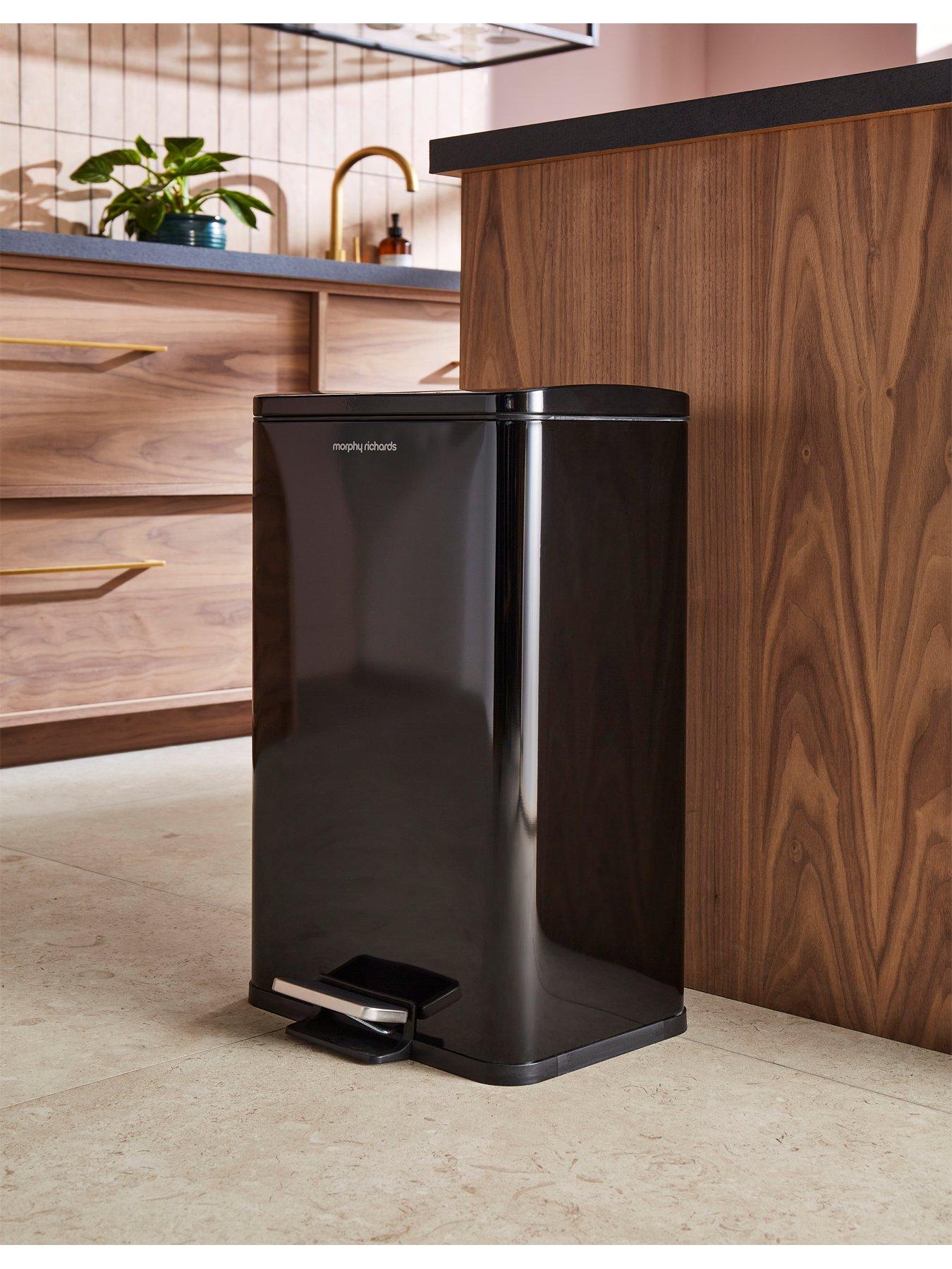 Image 2 of 6 of Morphy Richards 30l Rectangular Kitchen Bin Black