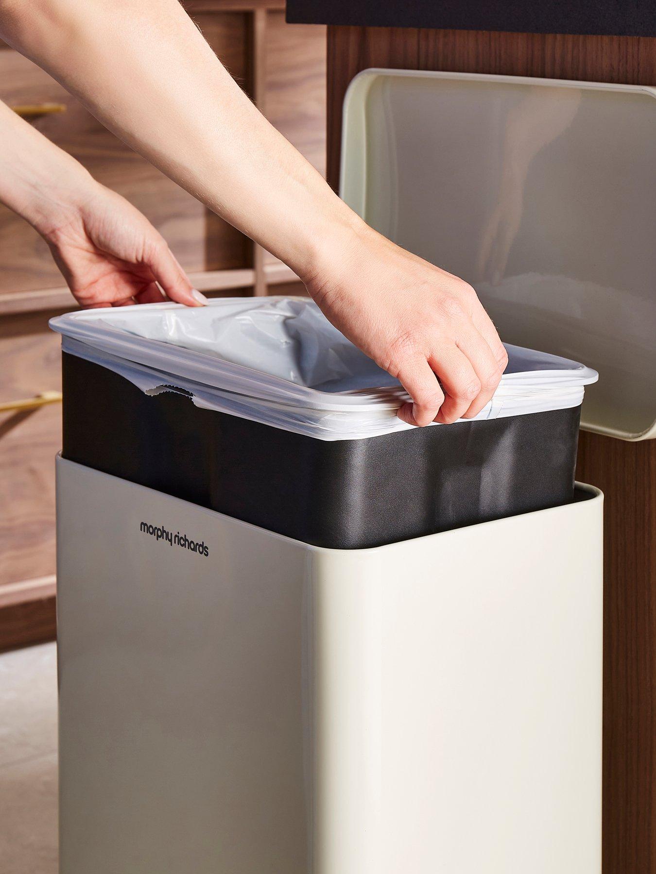 Image 5 of 6 of Morphy Richards 30l Rectangular Kitchen Bin Cream