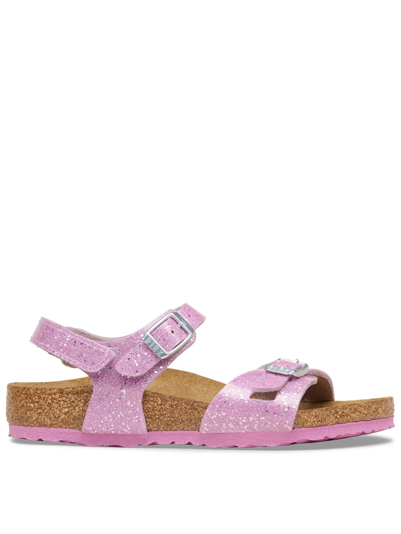 Birkenstock Rio Cosmic Sparkle Sandal, Purple, Size 1 Older