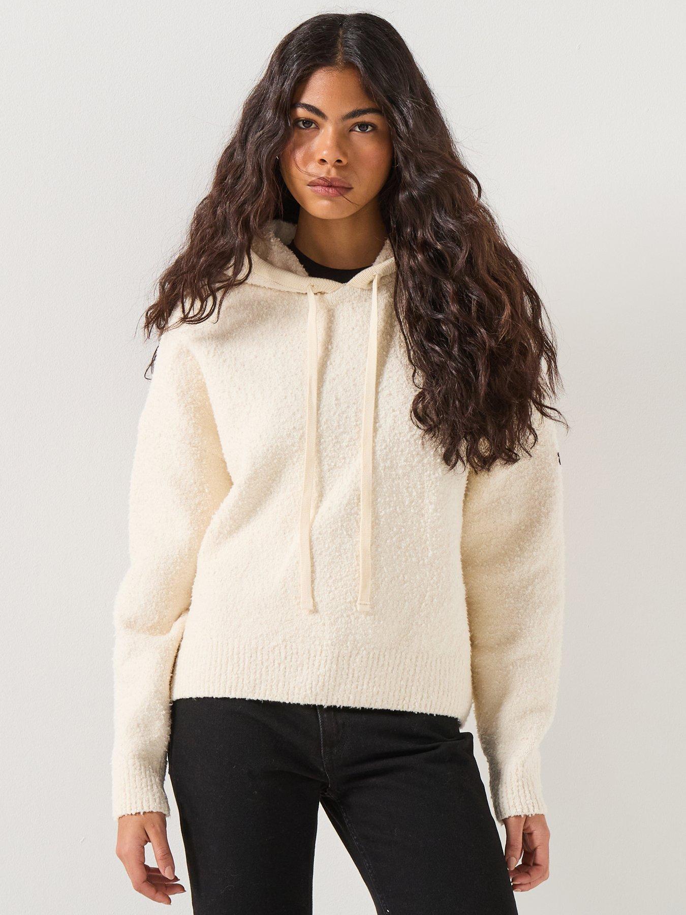 Barbour International: Katya Knitted Hoodie- White