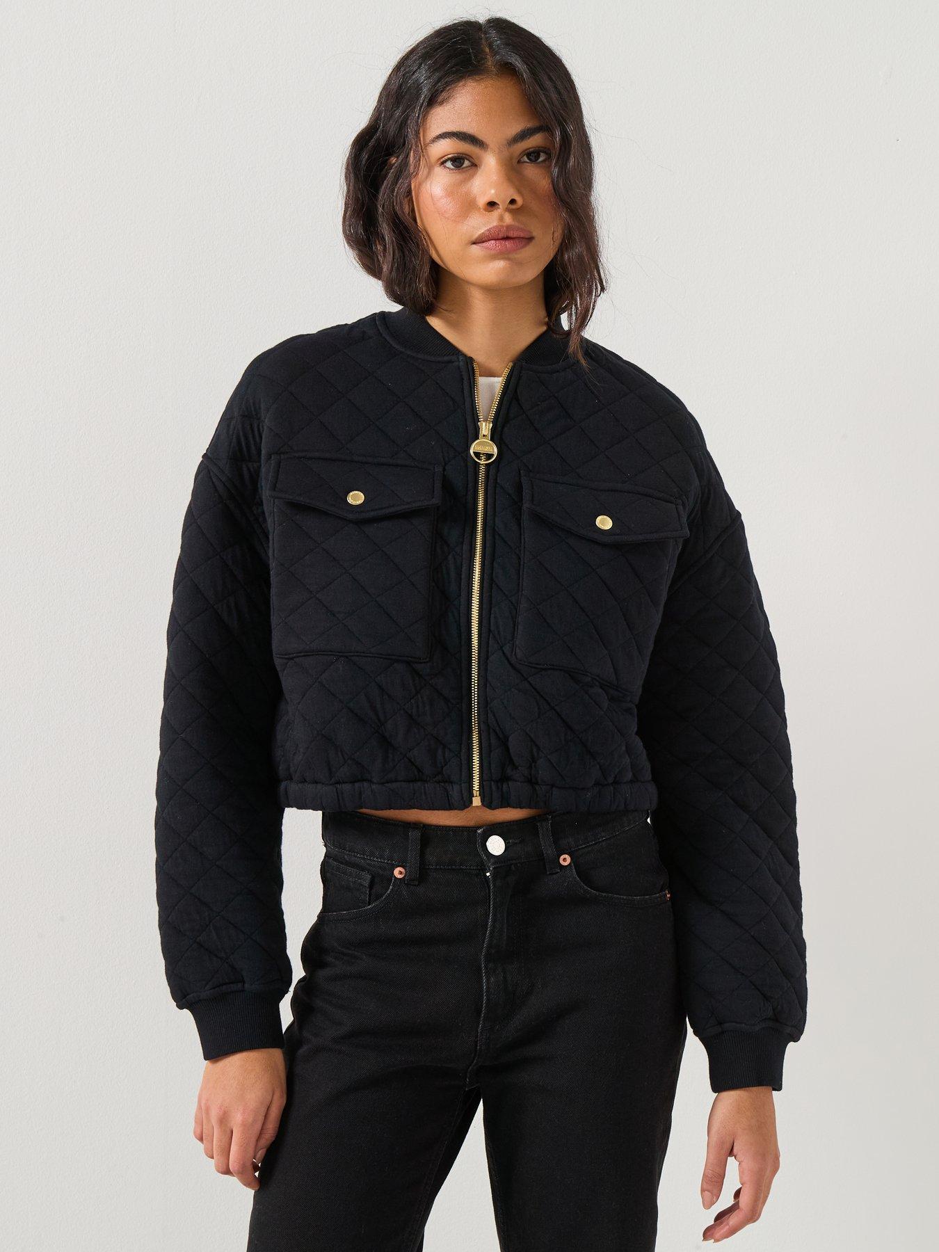 Barbour International Katya Sweat Bomber Jacket - Black