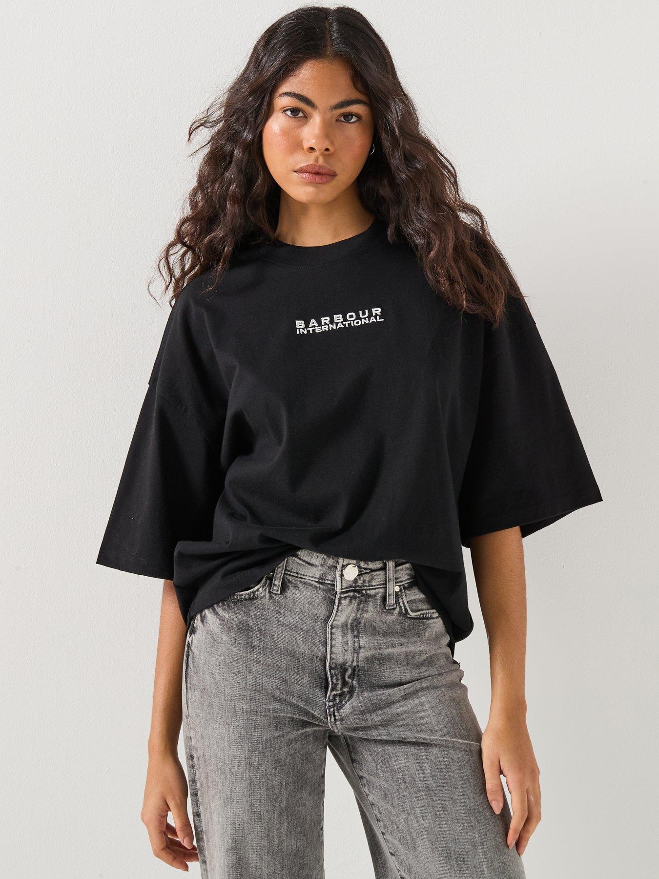 Image 1 of 6 of Barbour International Katya T-shirt- Black