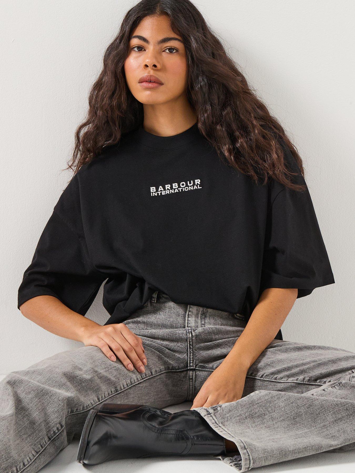 Image 4 of 6 of Barbour International Katya T-shirt- Black
