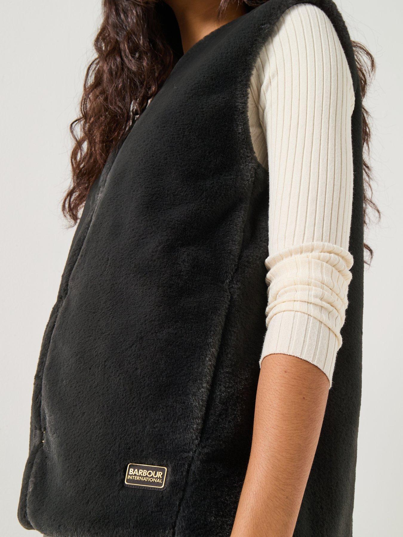Barbour International Mialn Fur Gilet- Black | Very