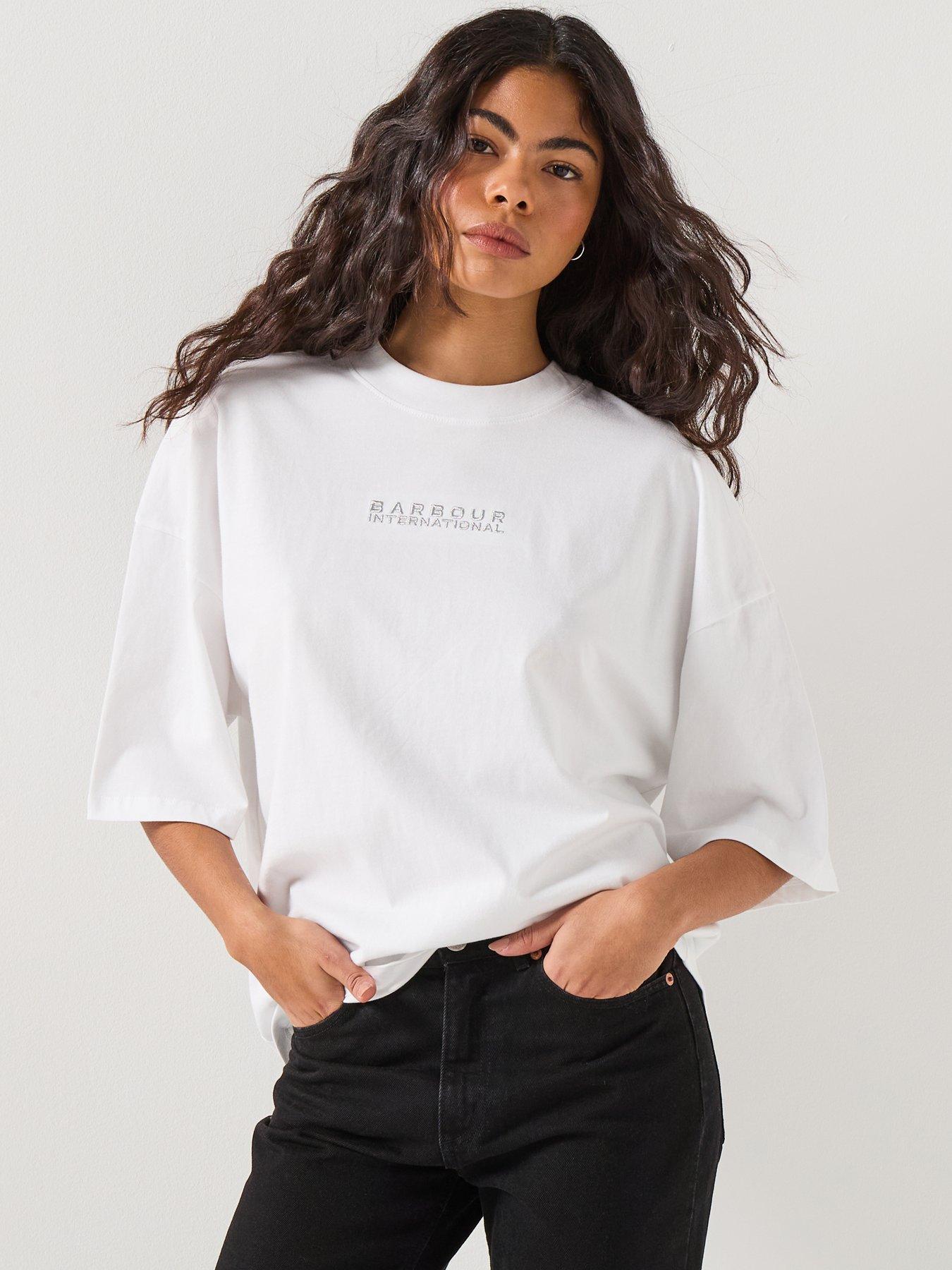 Image 1 of 6 of Barbour International Katya T-shirt- White