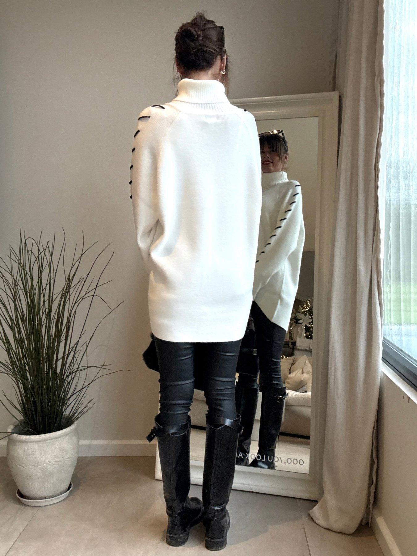 Image 4 of 4 of Style Cheat Saddle Stitch Hope Jumper - Cream