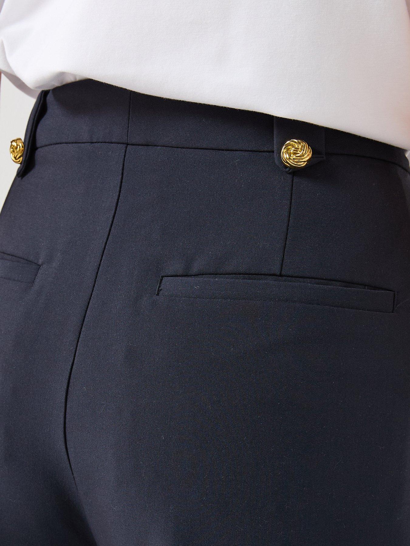 Image 6 of 6 of Barbour Avery Wide Leg Trousers - Navy
