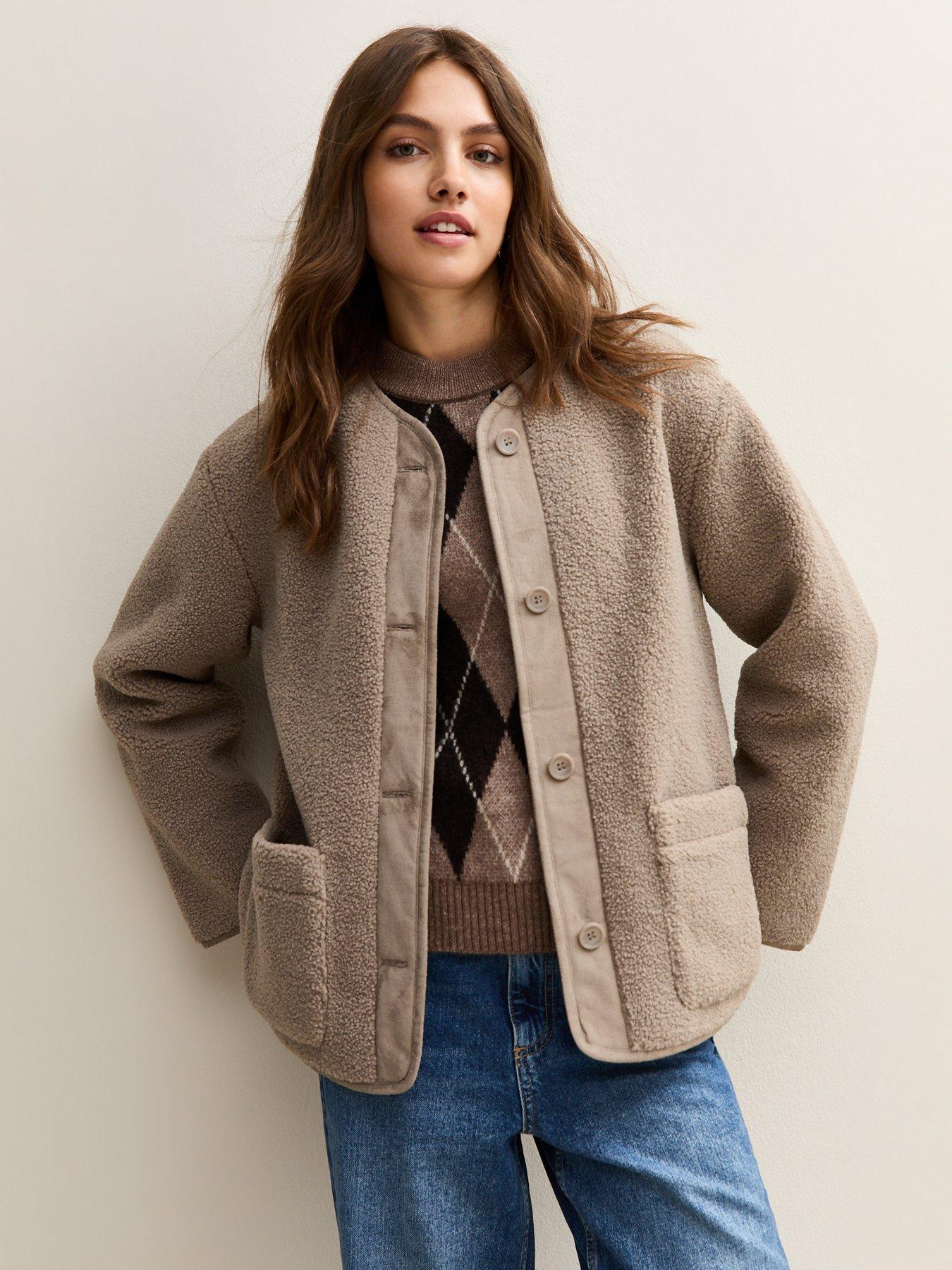 New Look Mink Borg Button Through Jacket
