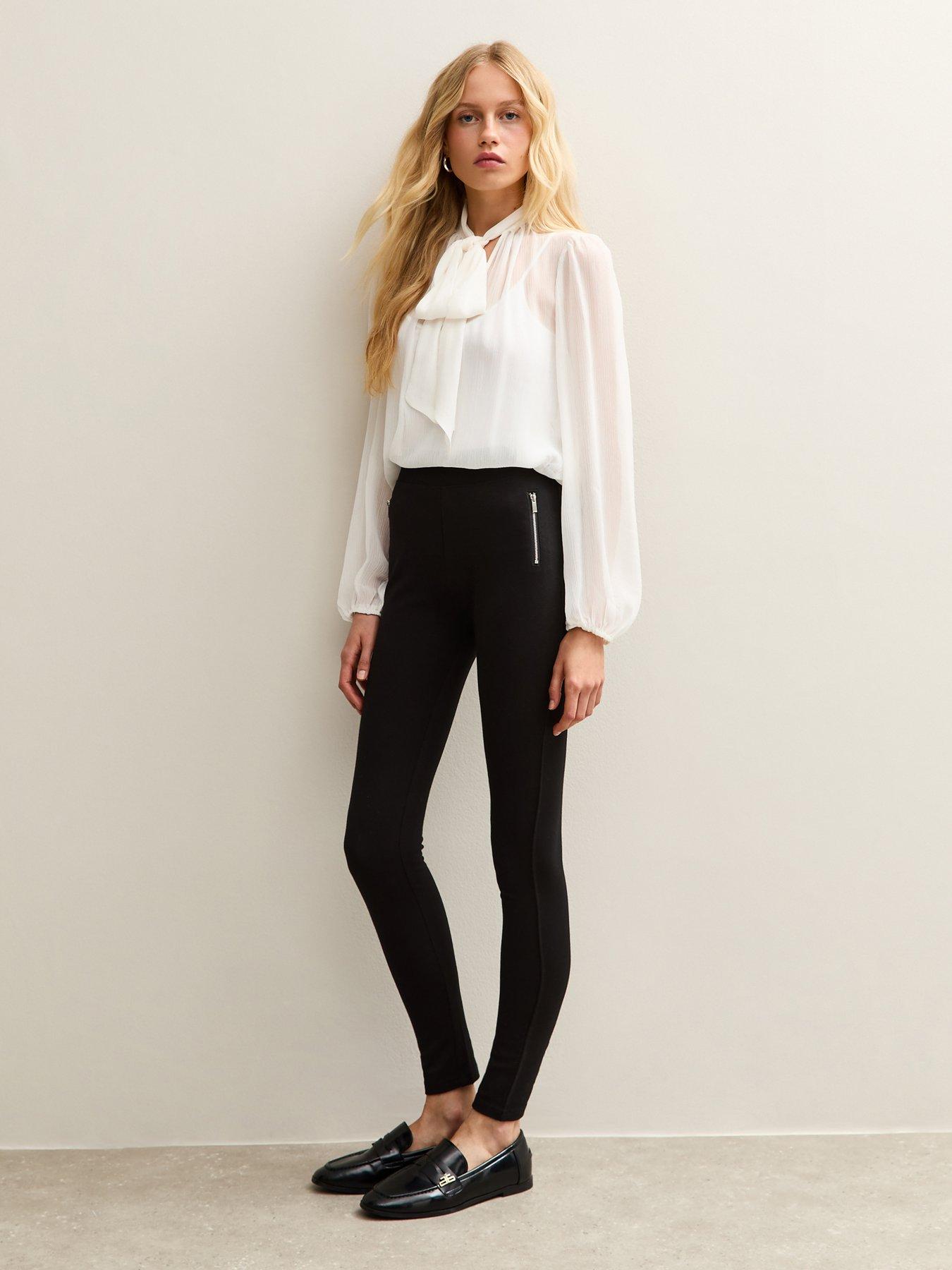 New Look Black Ponte Leggings