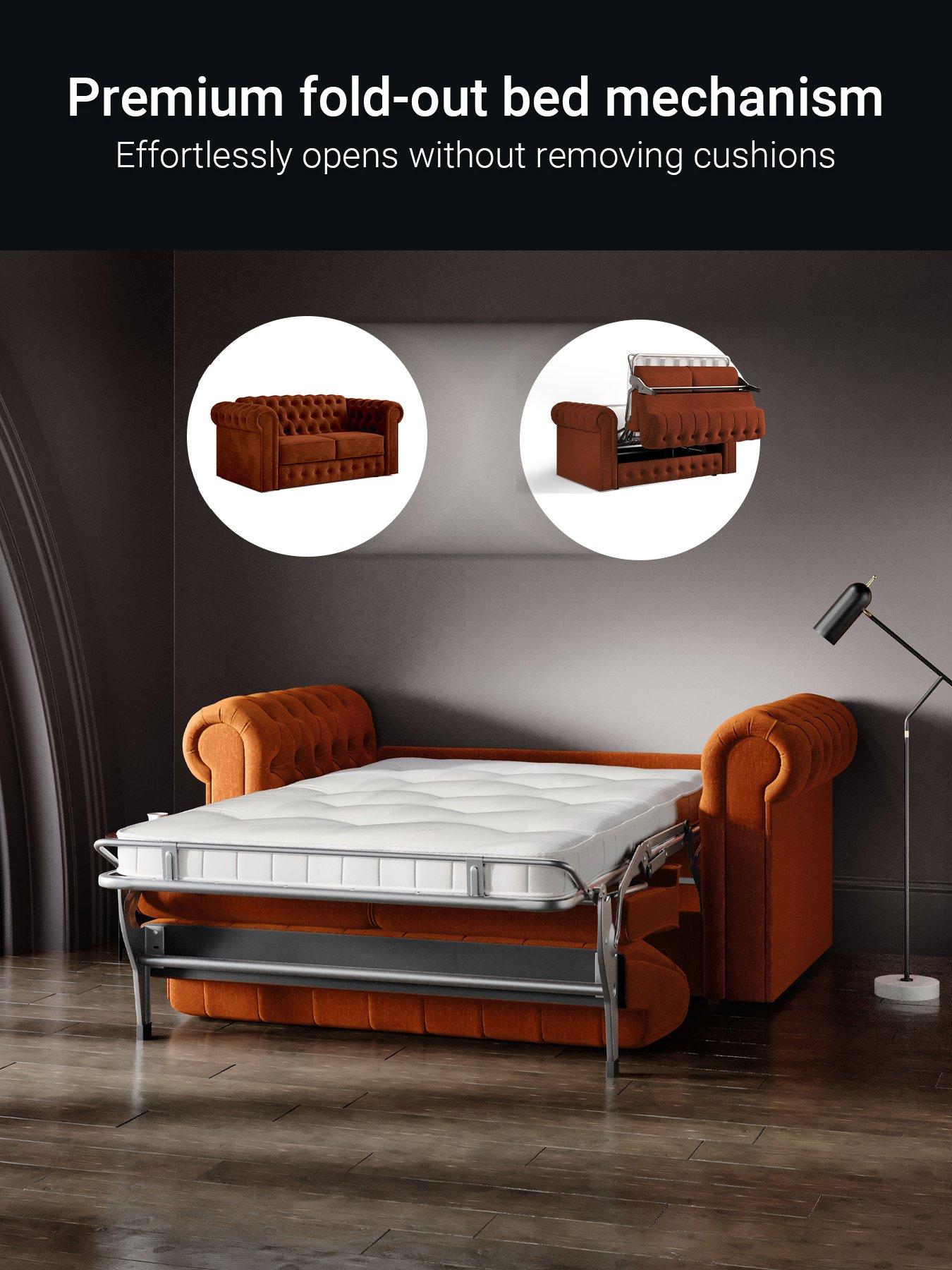 Image 3 of 8 of Jaybe Chesterfield Two Seater Sofa Bed With E-sprung Mattress