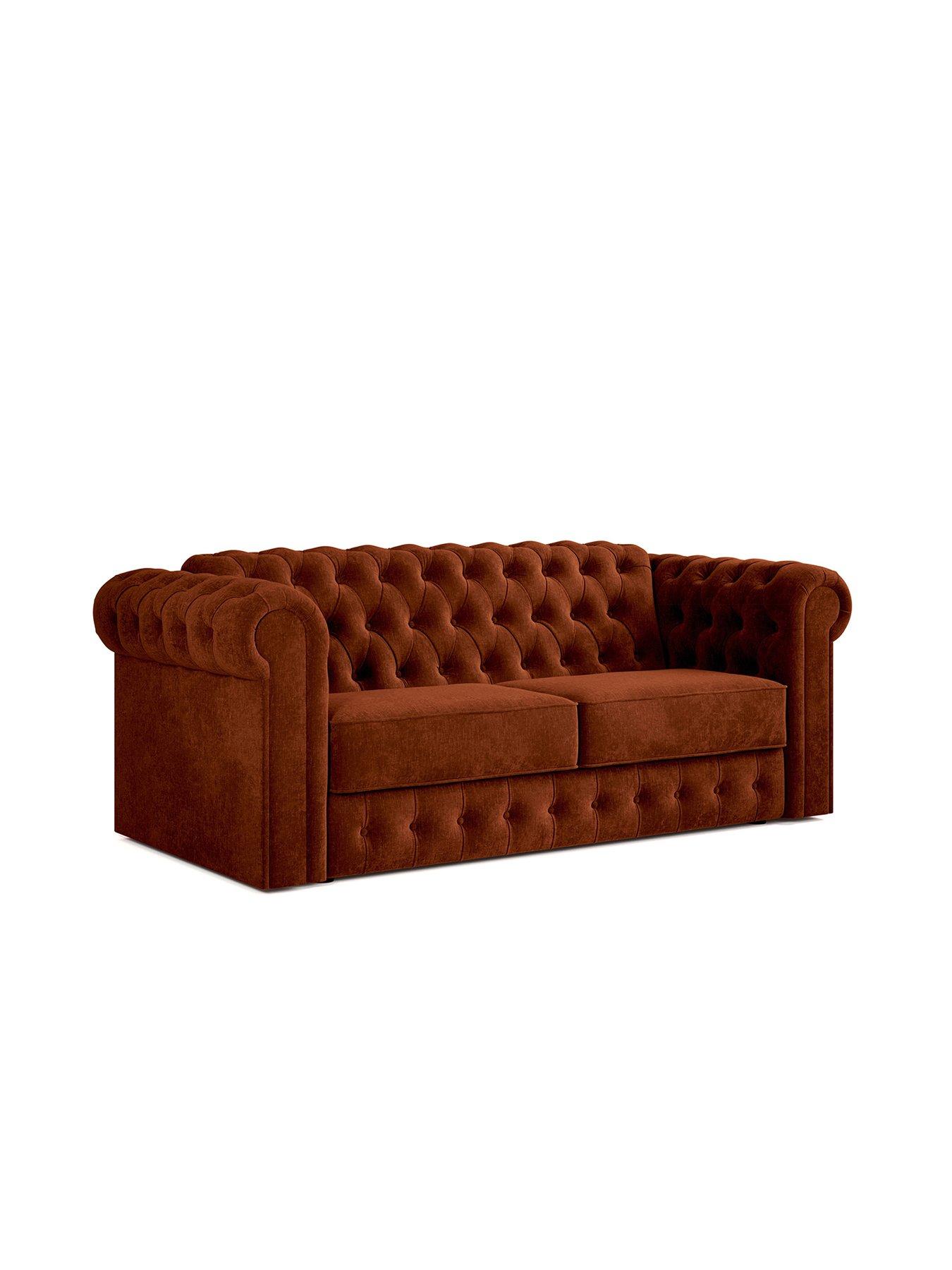 Image 1 of 8 of Jaybe Chesterfield Three Seater Sofa Bed With E-sprung Mattress
