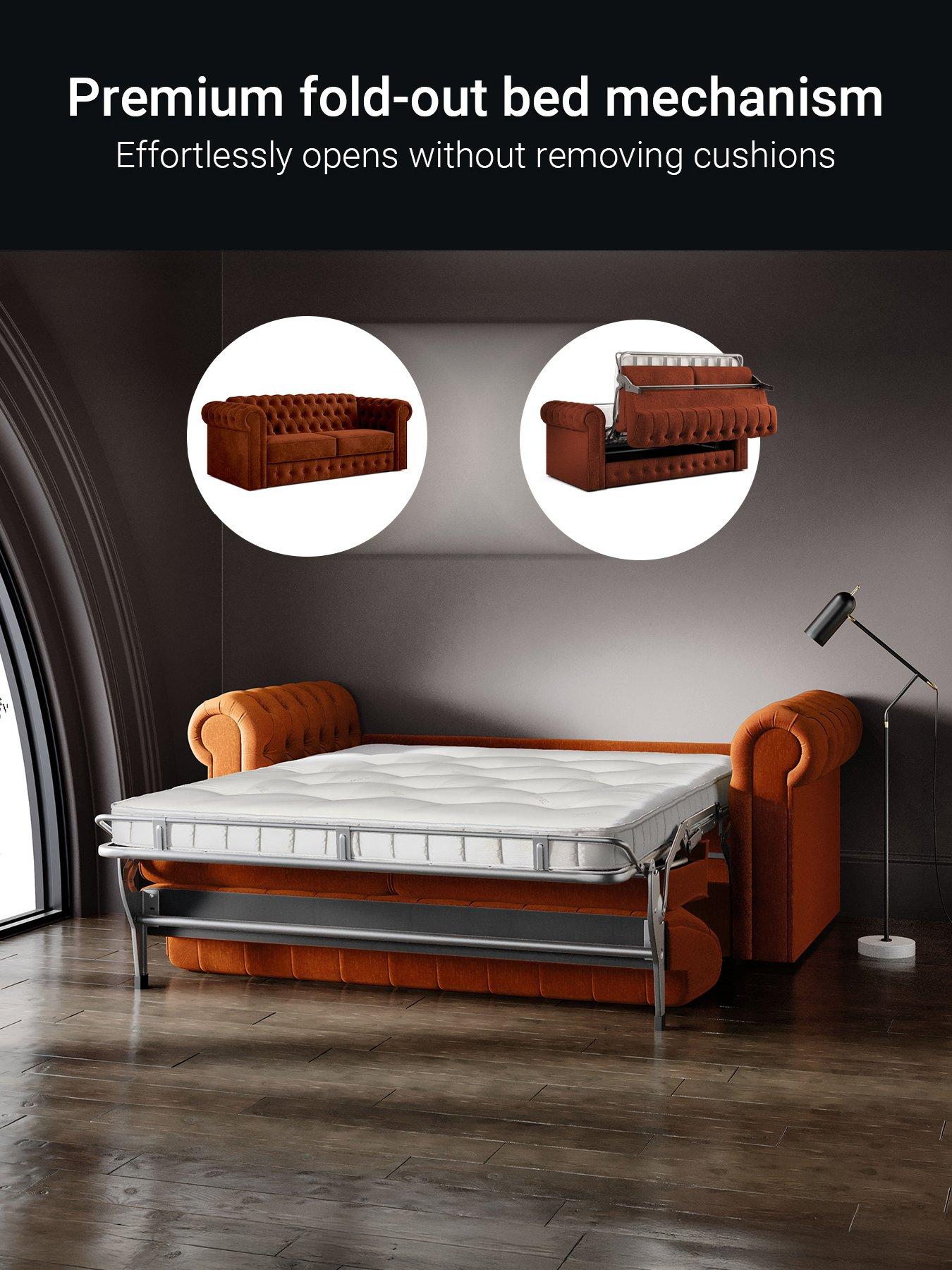 Image 3 of 8 of Jaybe Chesterfield Three Seater Sofa Bed With E-sprung Mattress