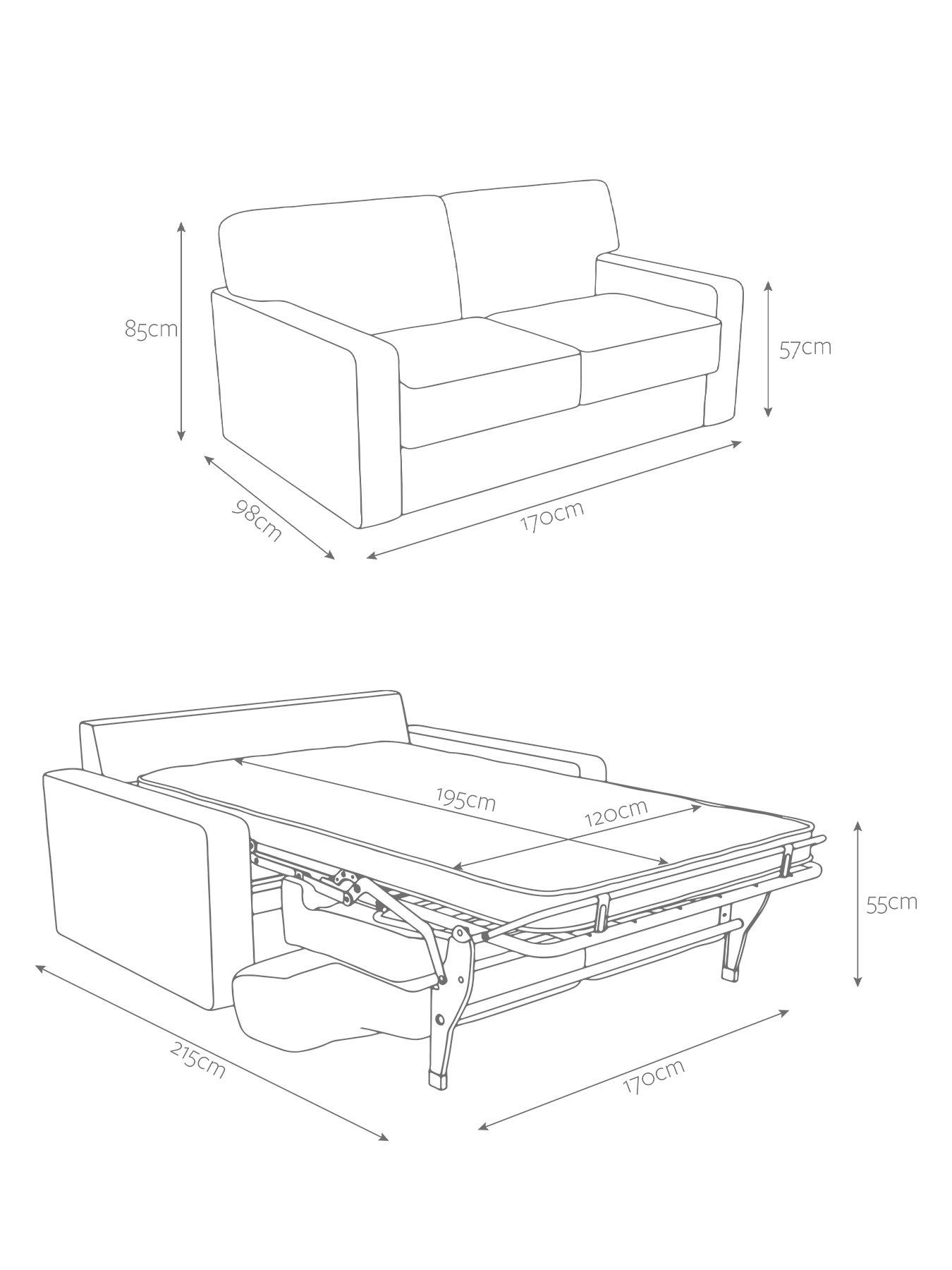 Image 7 of 8 of Jaybe Linea Two Seater Sofa Bed With E-sprung Mattress
