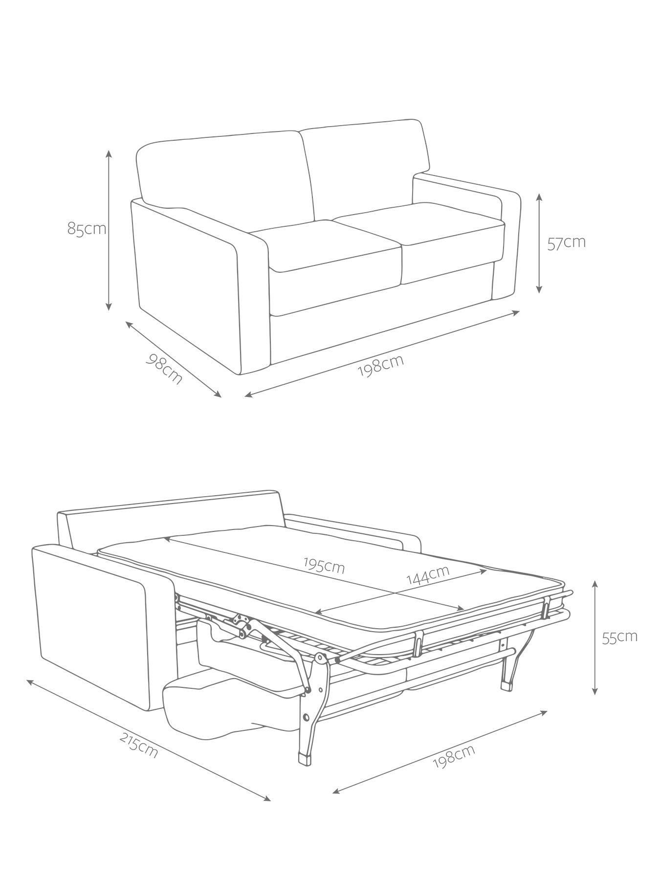 Image 7 of 8 of Jaybe Linea Three Seater Sofa Bed With E-sprung Mattress