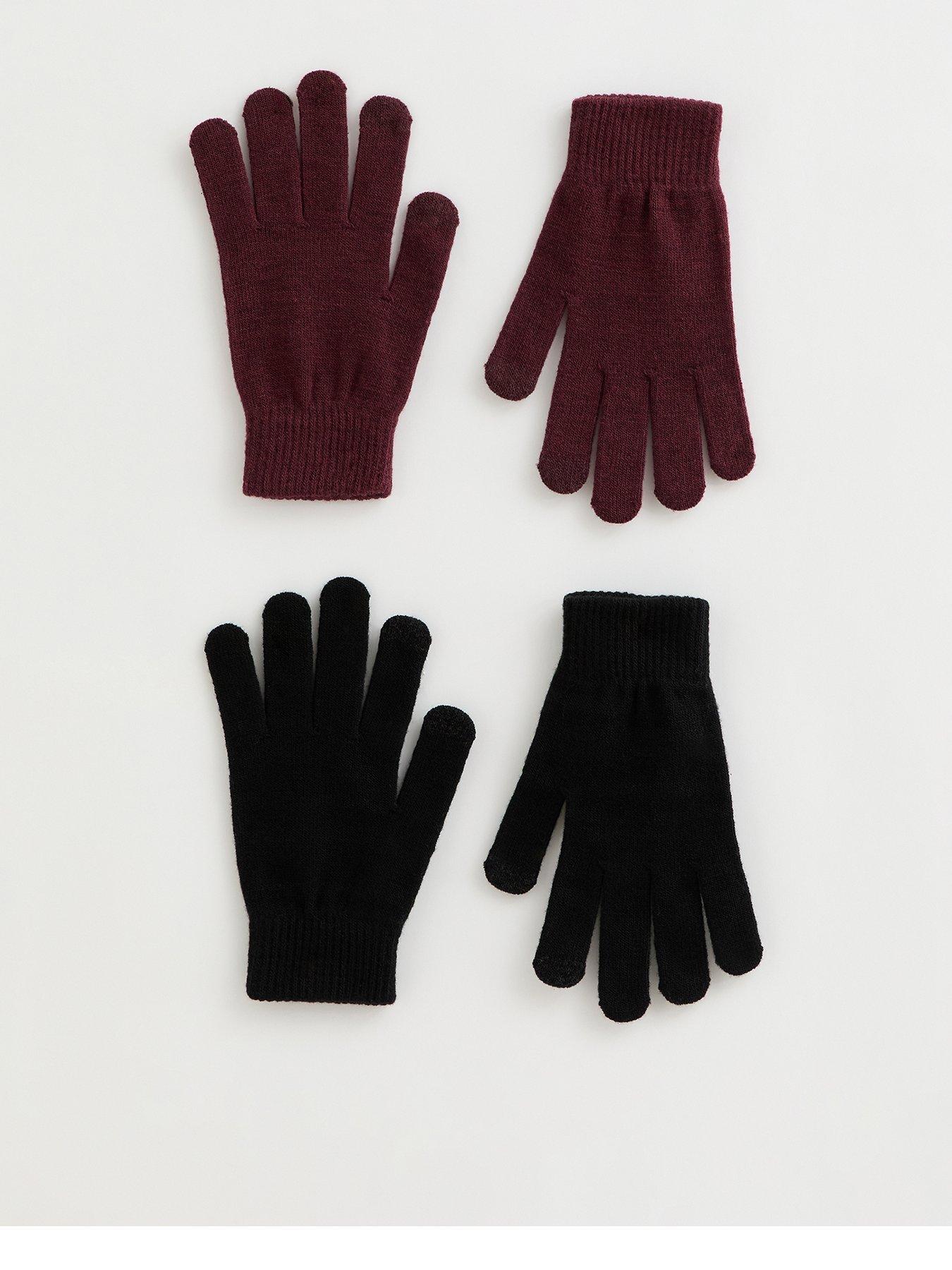 New Look 2 Pack Magic Gloves - Red/Black