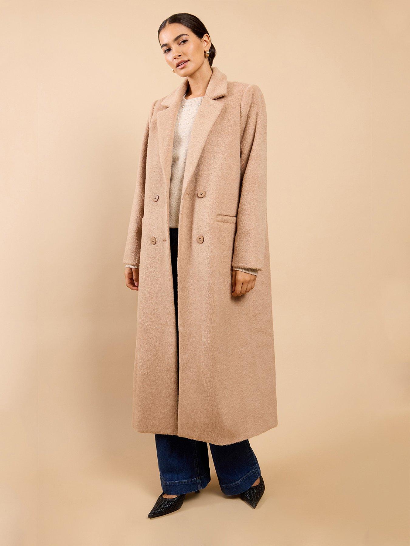 Image 1 of 3 of Little Mistress Elea Coat - Oatmeal Beige