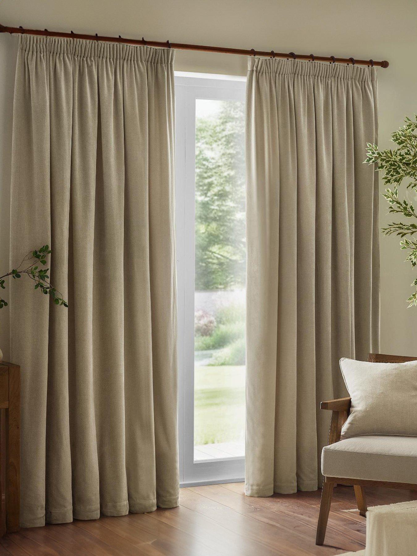 Yard Heavy Chenille Pencil Pleat Curtains