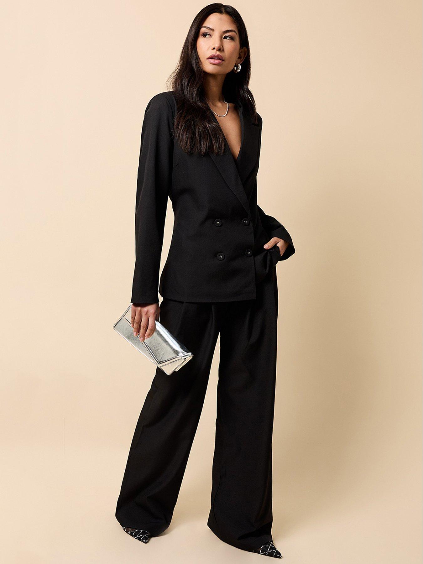 Little Mistress Oversised Blazer - Black