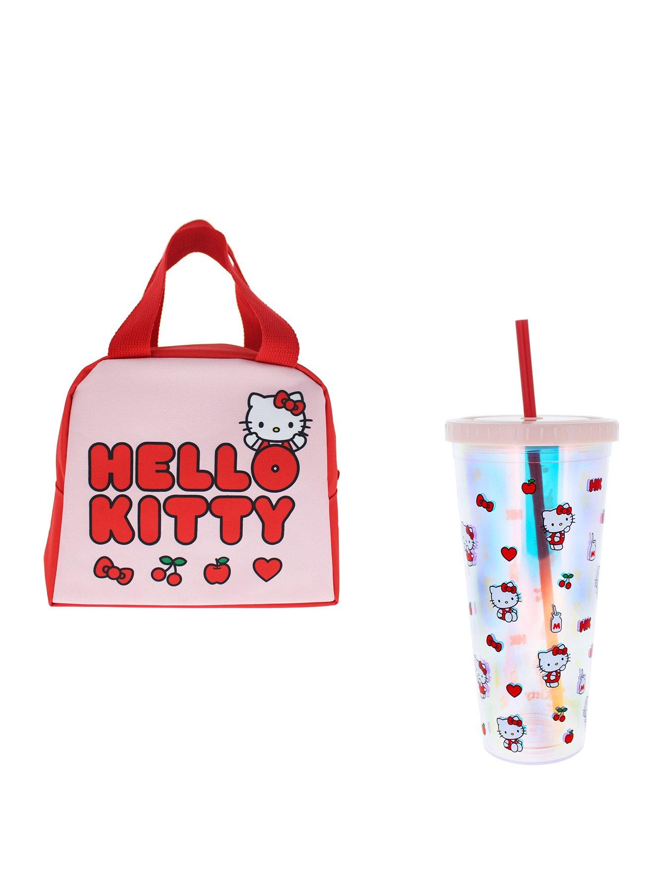 Image 1 of 4 of Hello Kitty Lunch Bag &amp; Beaker Set