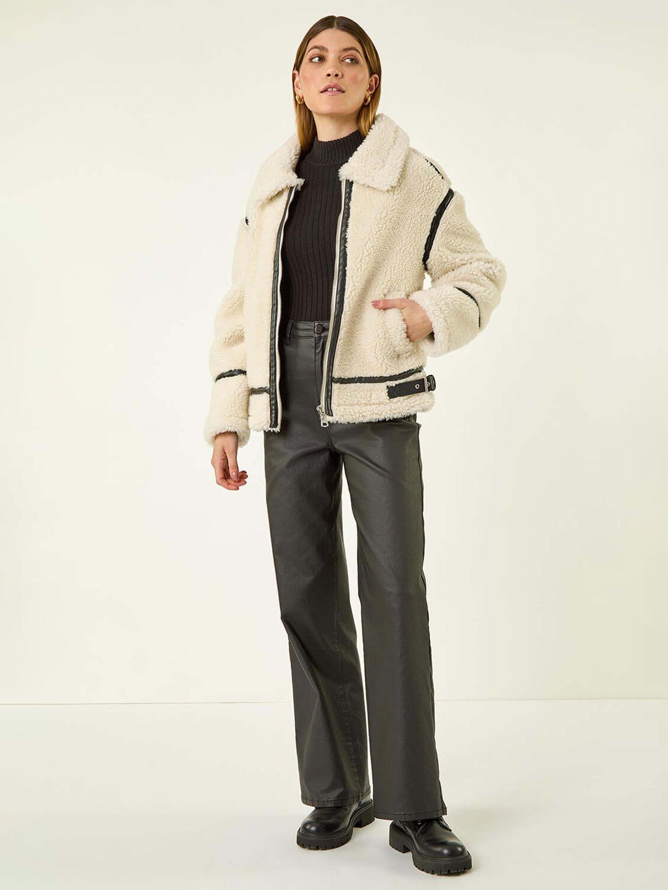 Roman Borg Aviator Coat - Beige