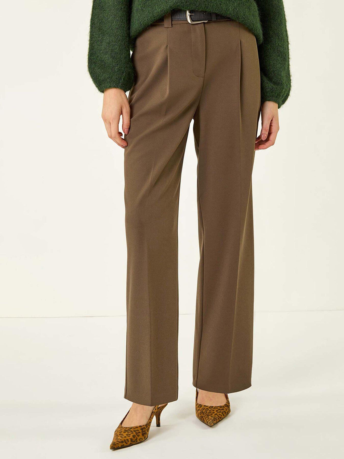 Roman Barrel Tapered Leg Trousers - Brown