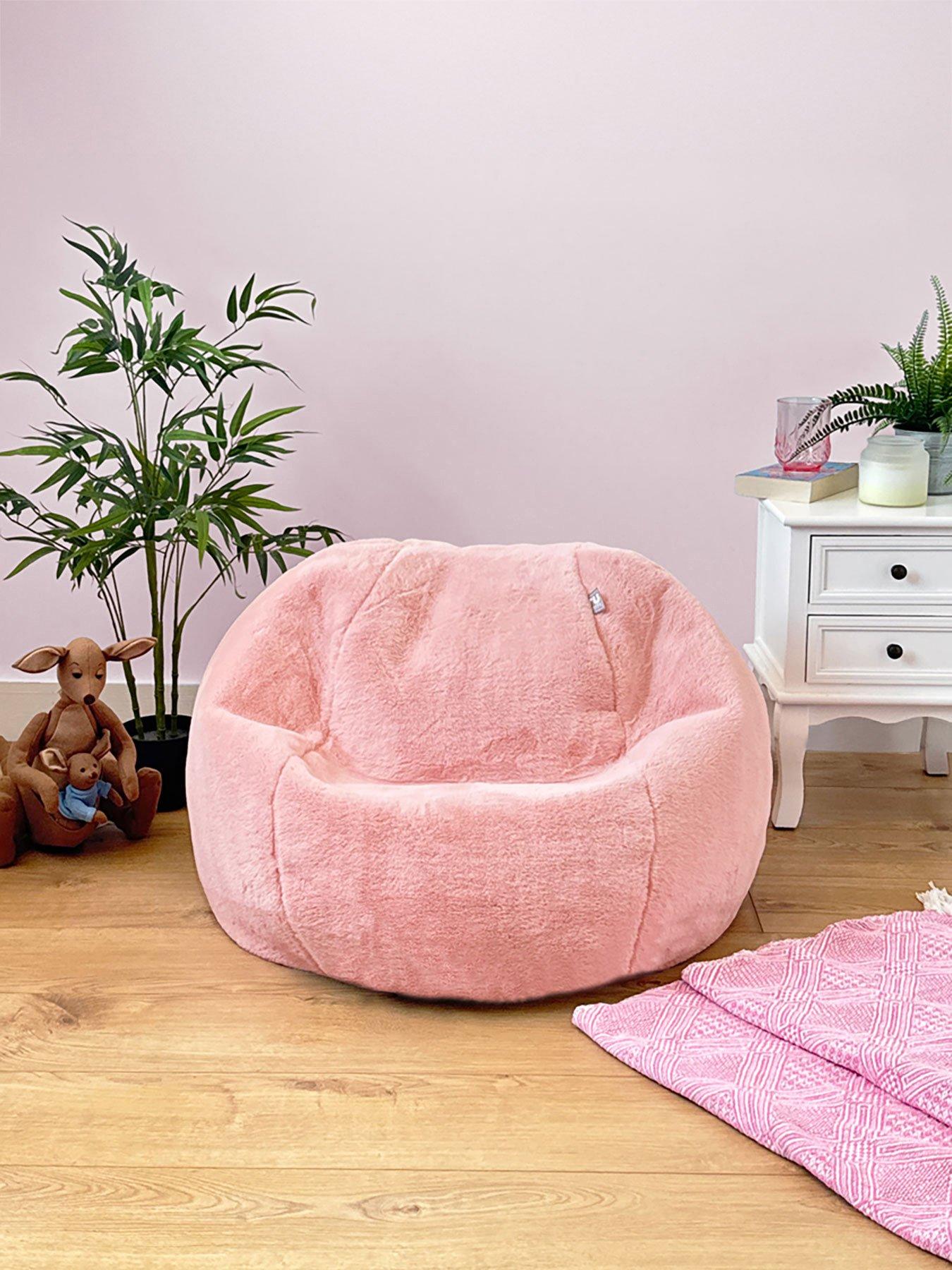 Image 1 of 3 of rucomfy Slouchbag Kids Bean Bag - Faux Fur