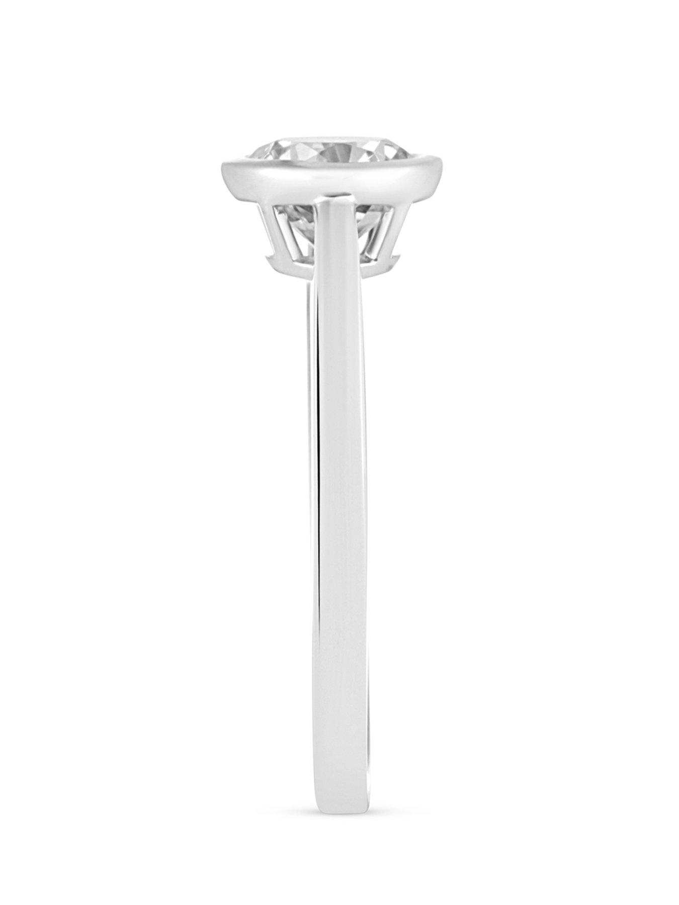 Image 3 of 5 of Love DIAMOND 1.00ct Oval Diamond Solitaire Ring Lab Grown