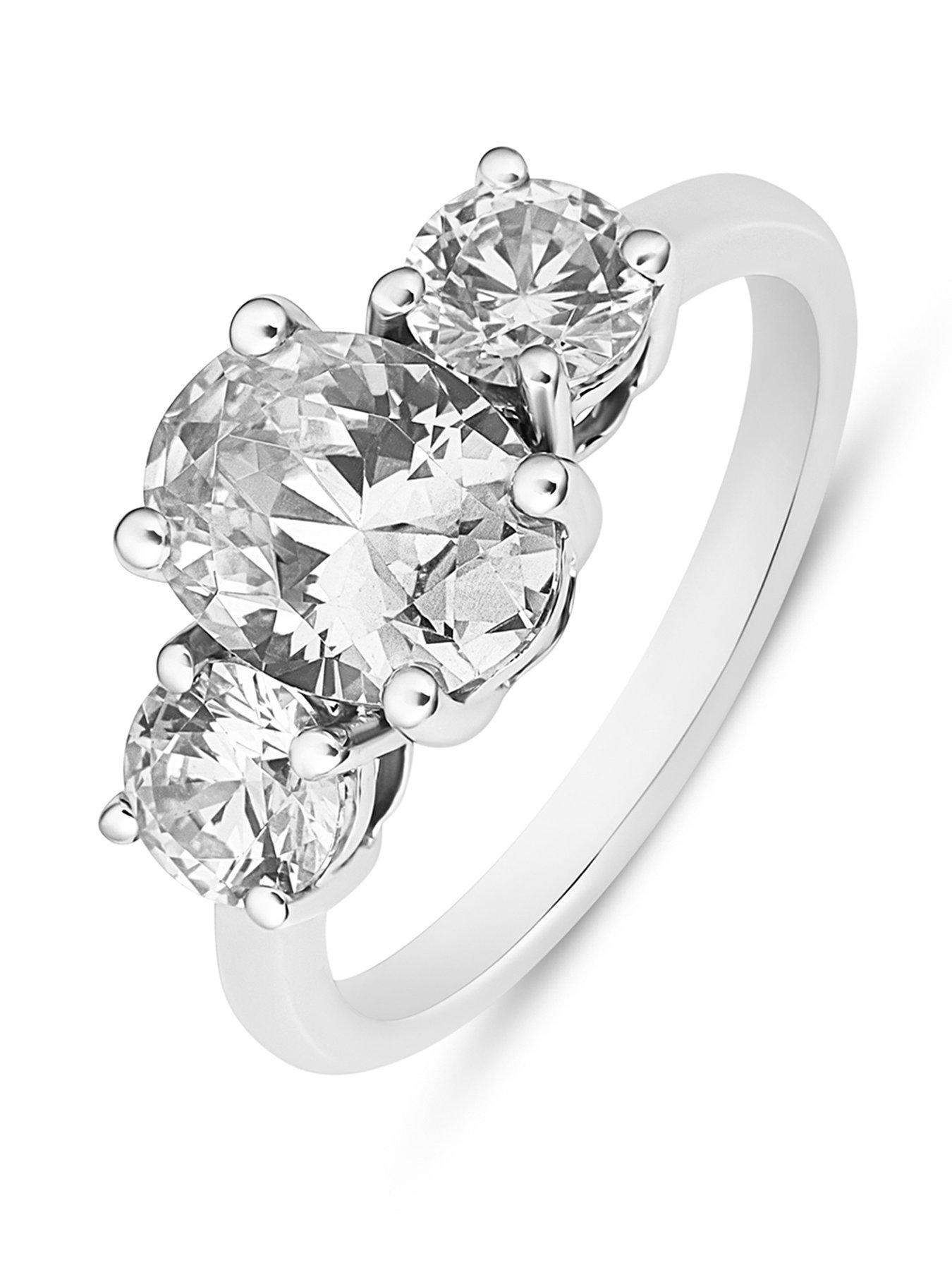 Love DIAMOND Mixed Shapes Trilogy Ring - Lab Grown