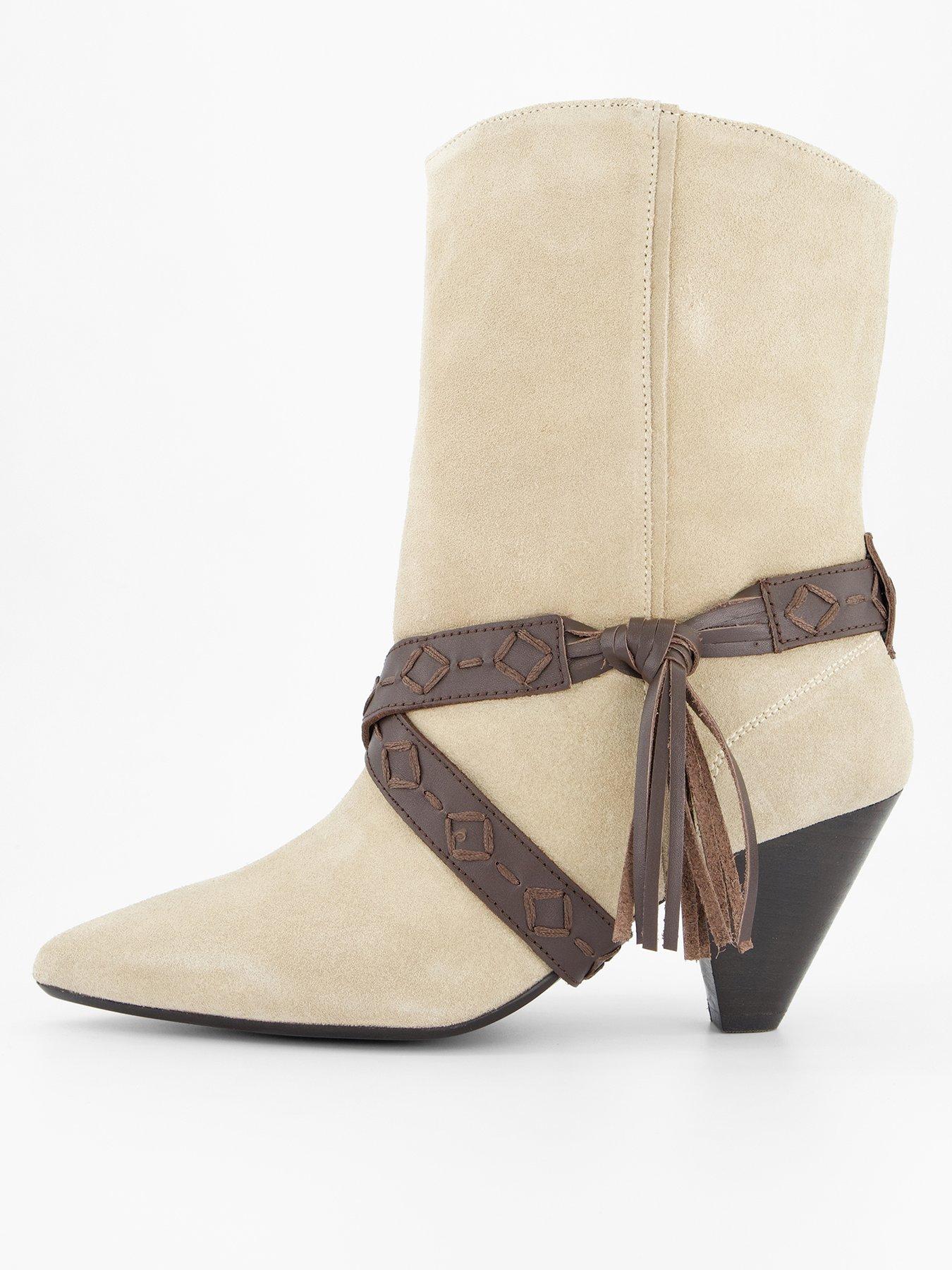 FREE PEOPLE Bronte Belt Wrap Boot - Beige