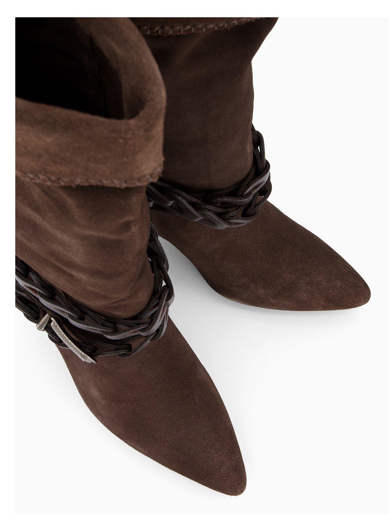 FREE PEOPLE Bridget Belt Slouch Boot - Dark Brown | Very