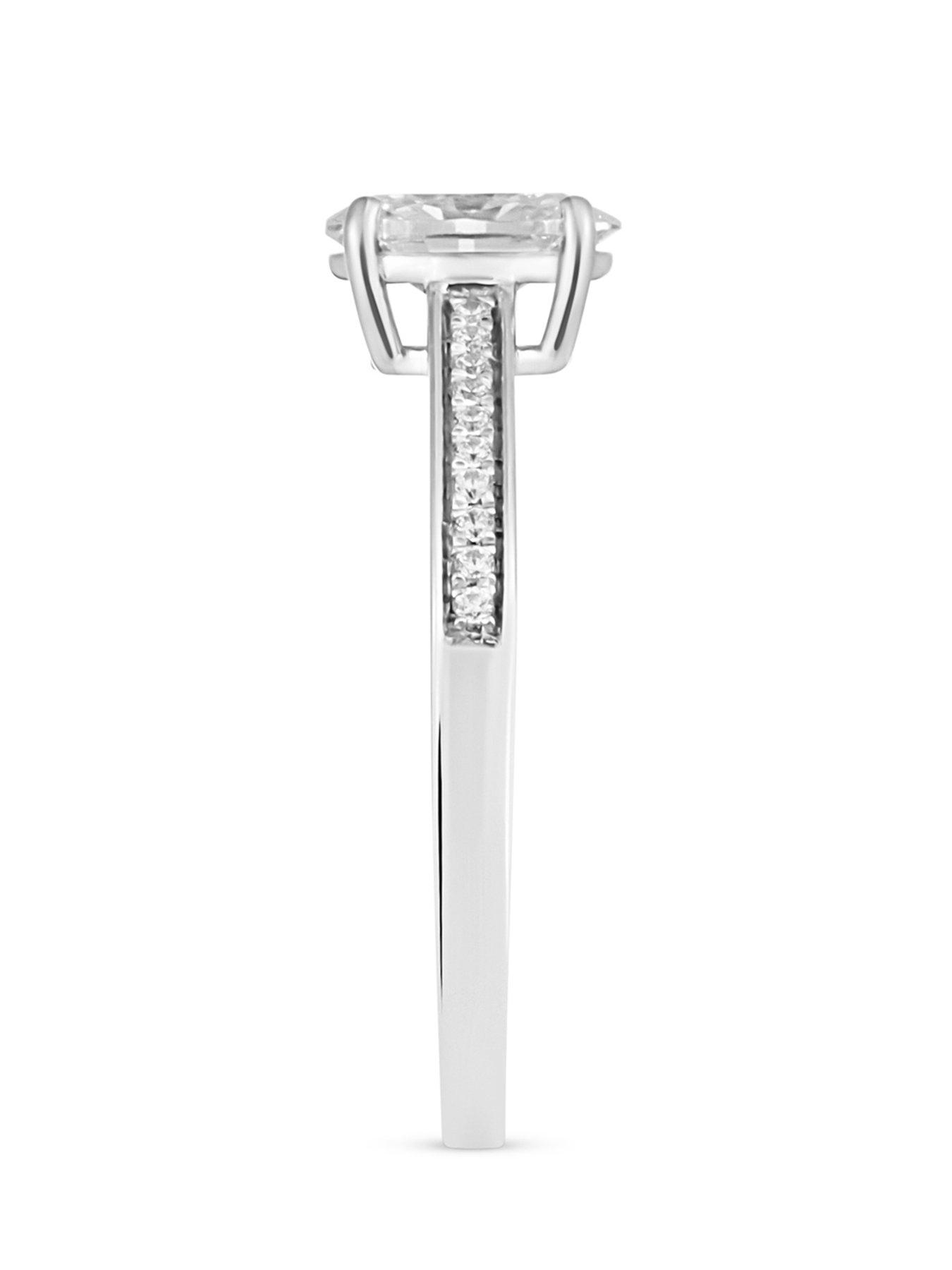 Image 3 of 5 of Love DIAMOND 1Ct Oval Cut Diamond Solitaire Ring