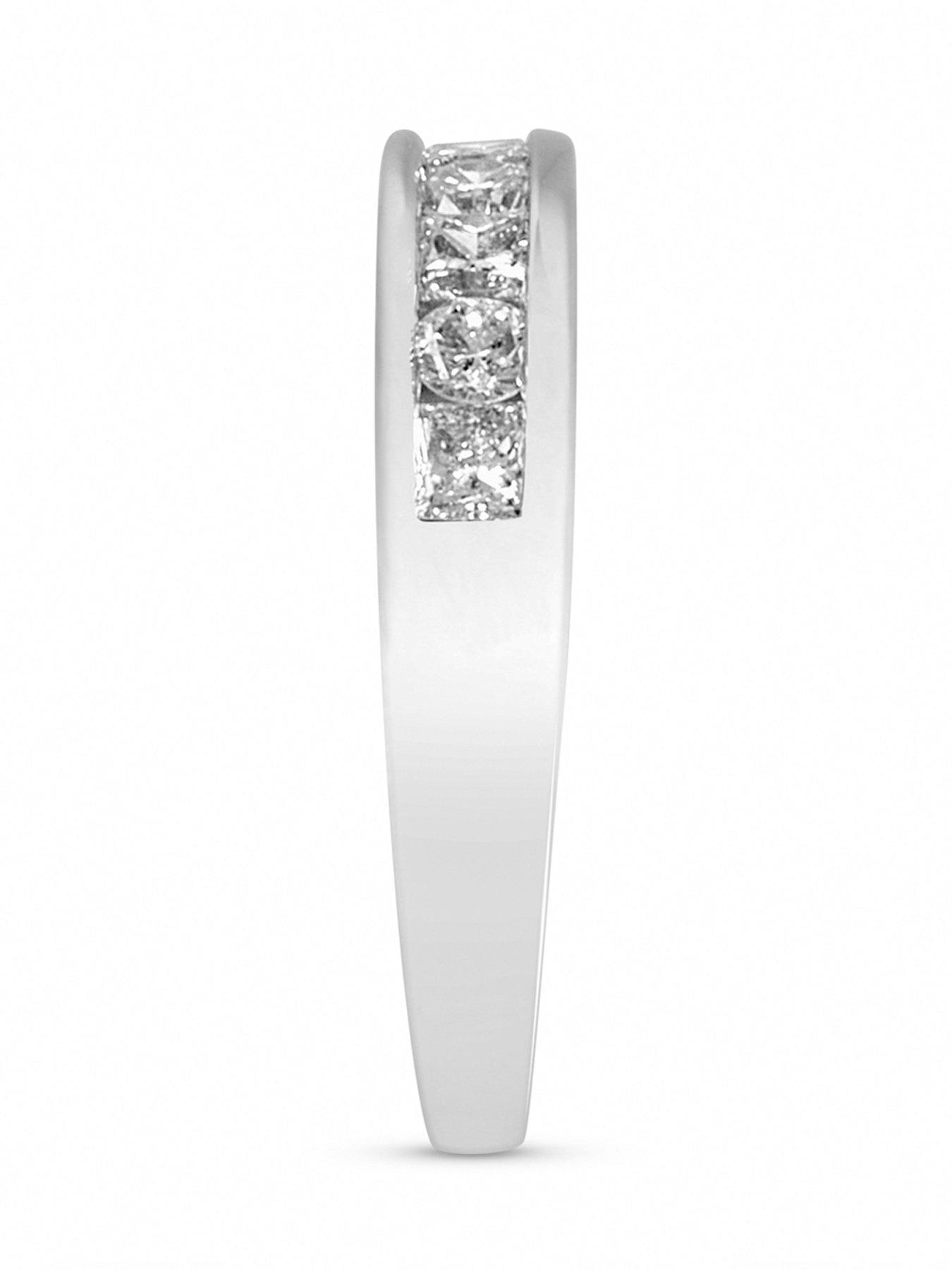 Image 3 of 5 of Love DIAMOND 0.85ct Mixed Shape Diamond Eternity Ring (Round &amp; Princess Cuts) Lab Grown