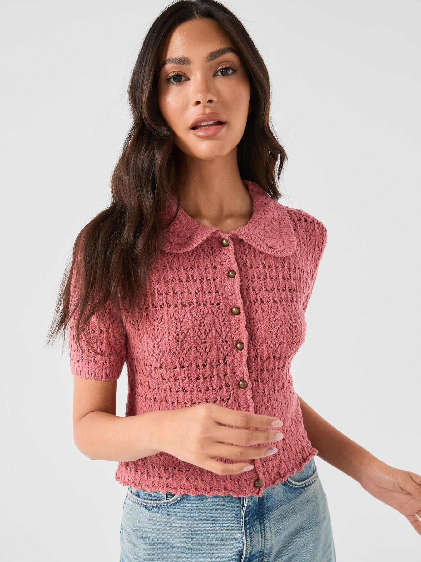 FREE PEOPLE Daylight Cardigan - Pink