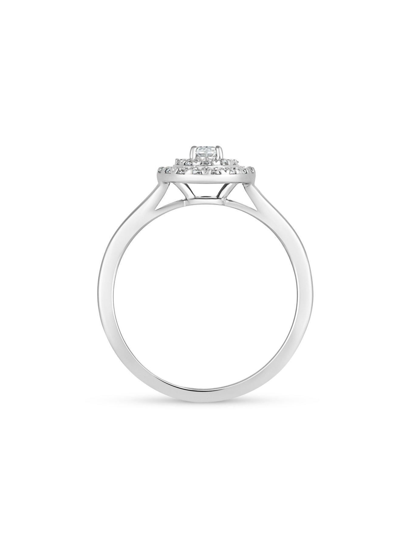 Image 2 of 5 of Love DIAMOND 0.50ct Oval Double Halo Diamond Dress Ring Lab Grown