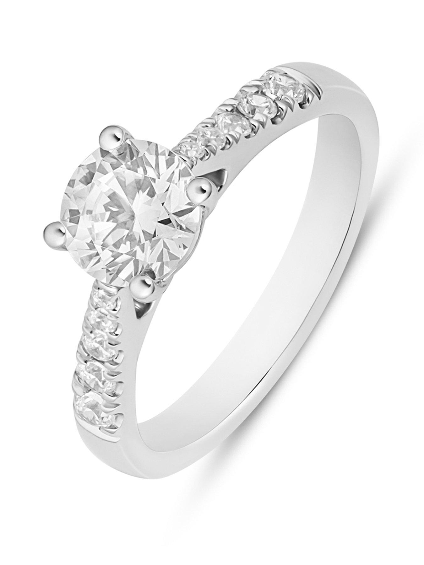 Love DIAMOND 1.20Ct Lab Grown Solitaire With Shoulders - One Colour