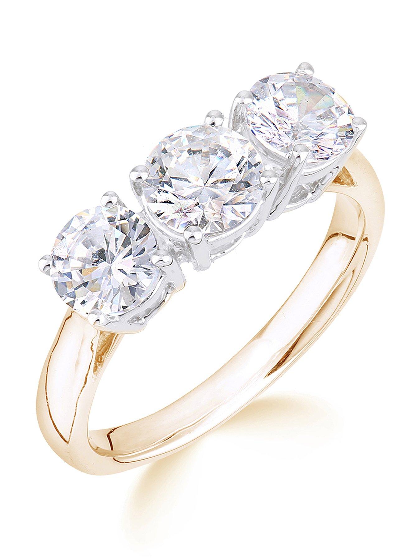 Image 1 of 5 of Love DIAMOND 2.00ct Diamond Trilogy Ring Lab Grown