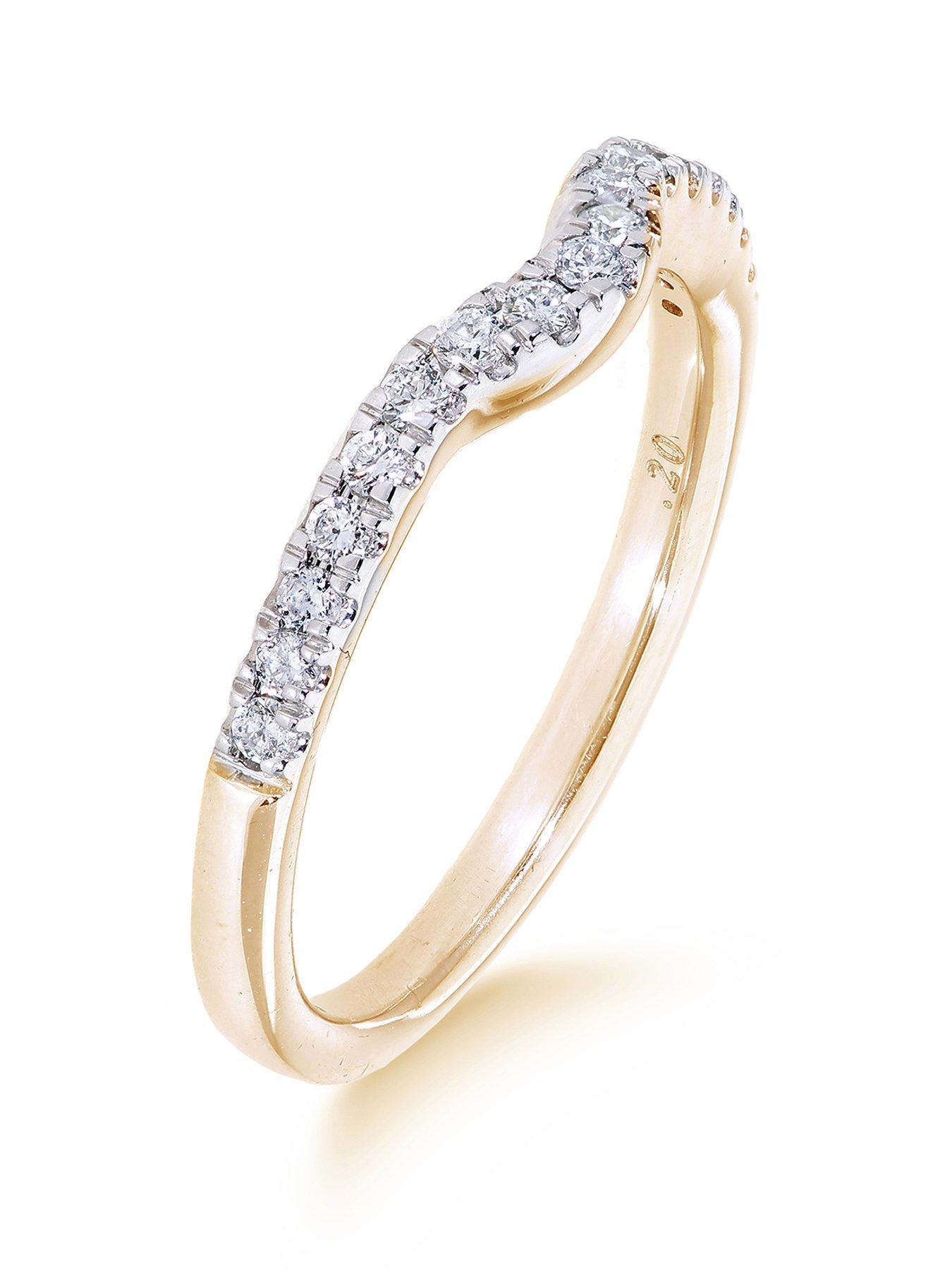 Love DIAMOND 0.20ct Natural Diamond Wishbone Ring