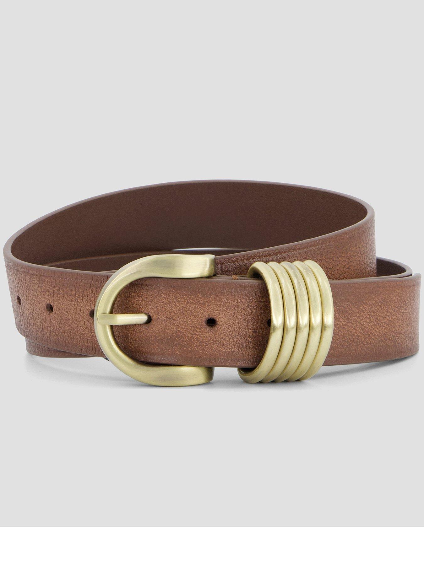 FREE PEOPLE Rori Leather Belt - Brown