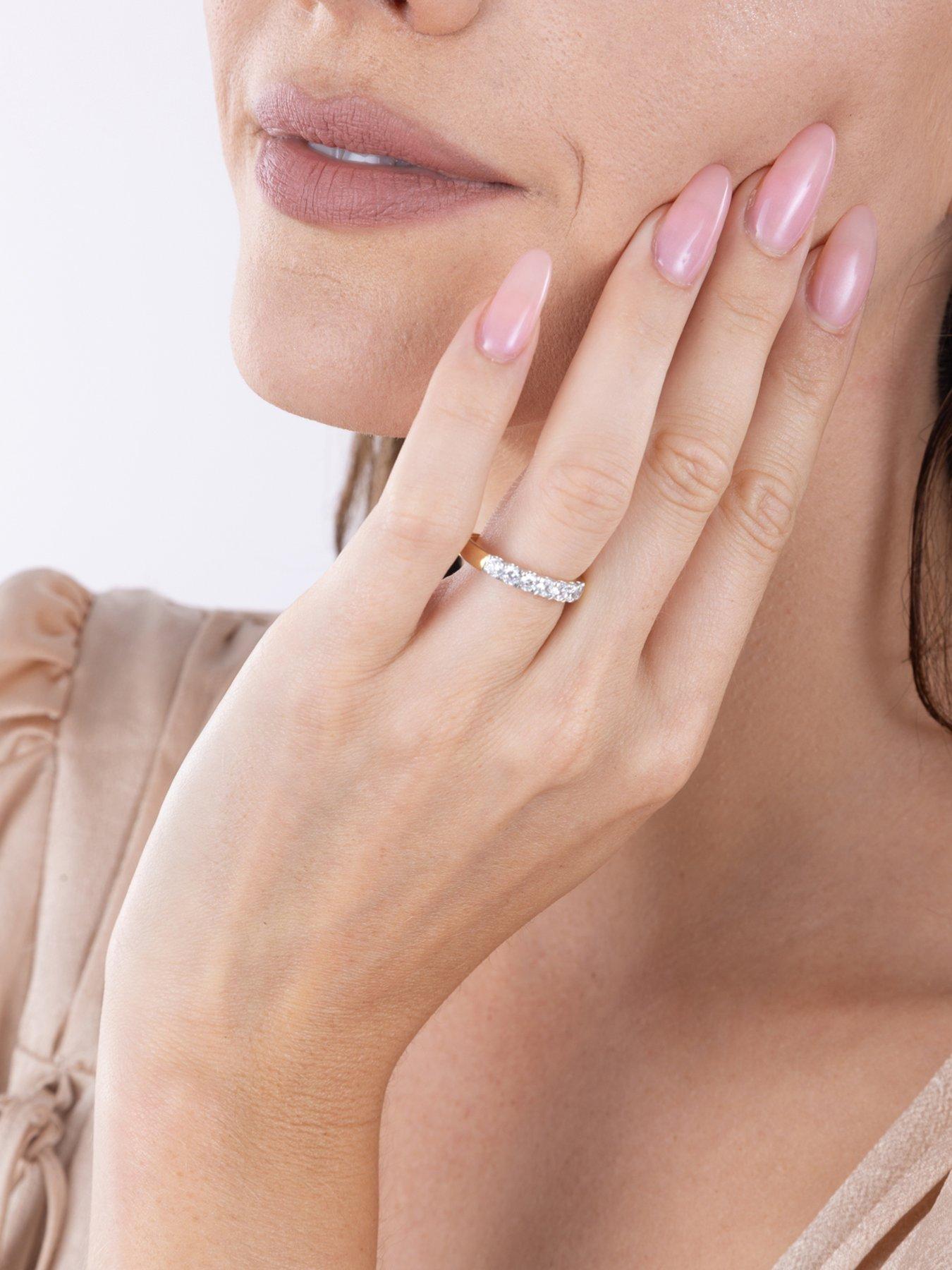 Image 5 of 5 of Love DIAMOND 0.50ct Diamond Half Eternity Ring Lab Grown