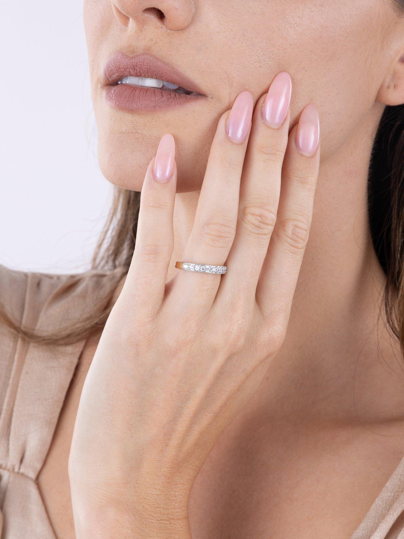 Image 4 of 5 of Love DIAMOND Third Carat Half Eternity Ring - One Colour
