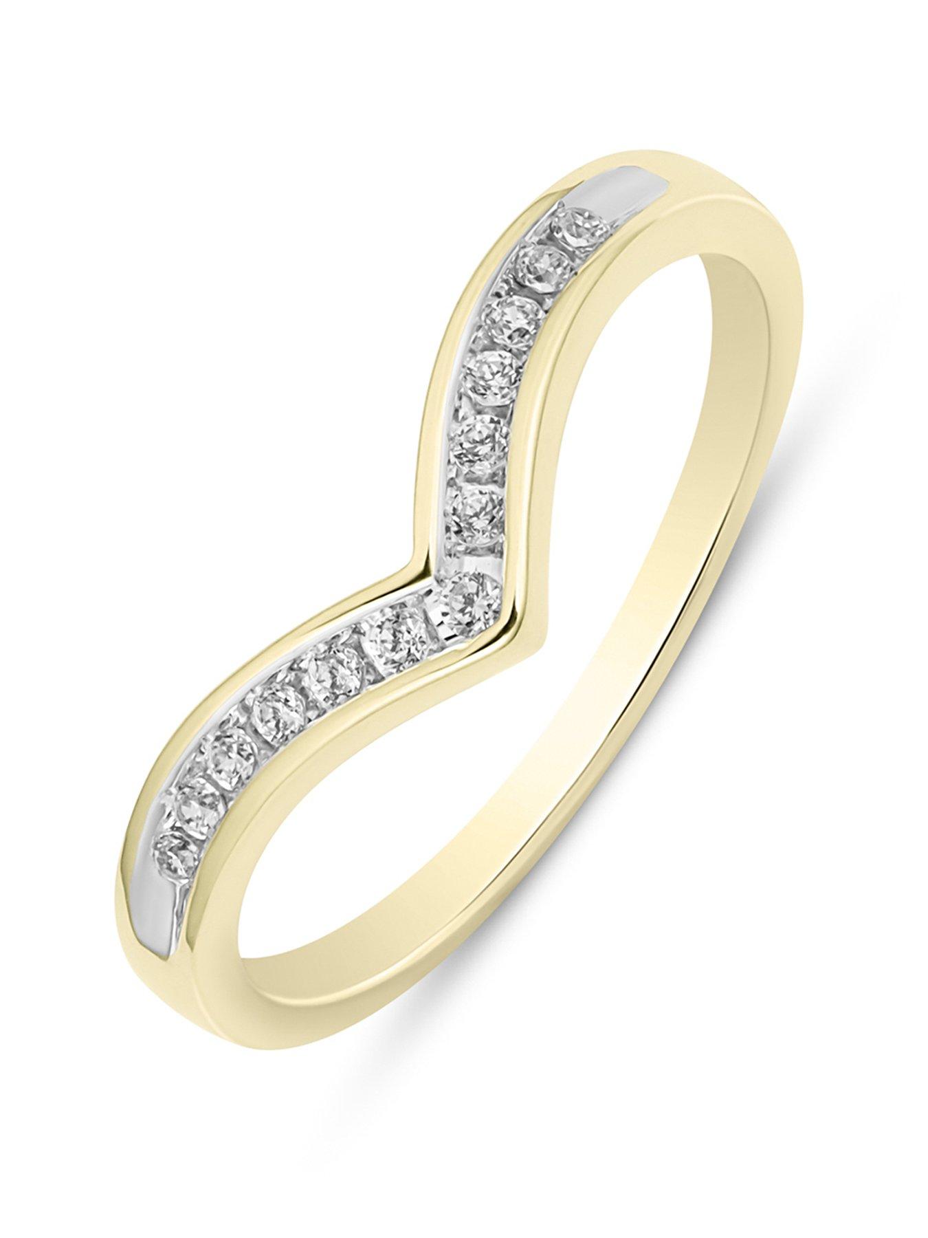 Love DIAMOND Wishbone Eternity Ring One Colour Very